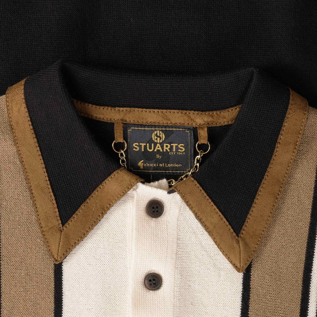 Gabicci Vintage x Stuarts Searle Polo Shirt - Black