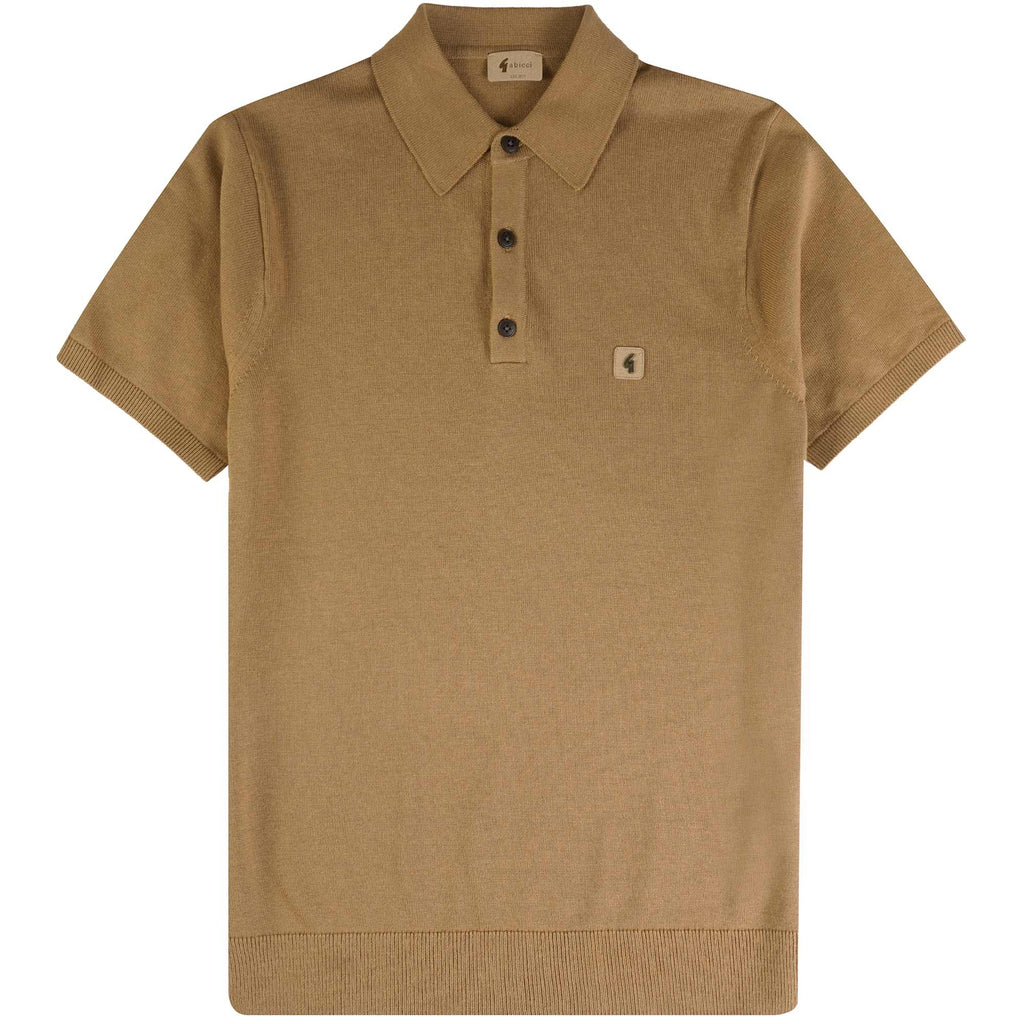 Gabicci Vintage Jackson Polo Shirt - Camel
