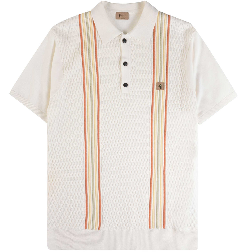 Gabicci Vintage Woon Polo Shirt - White
