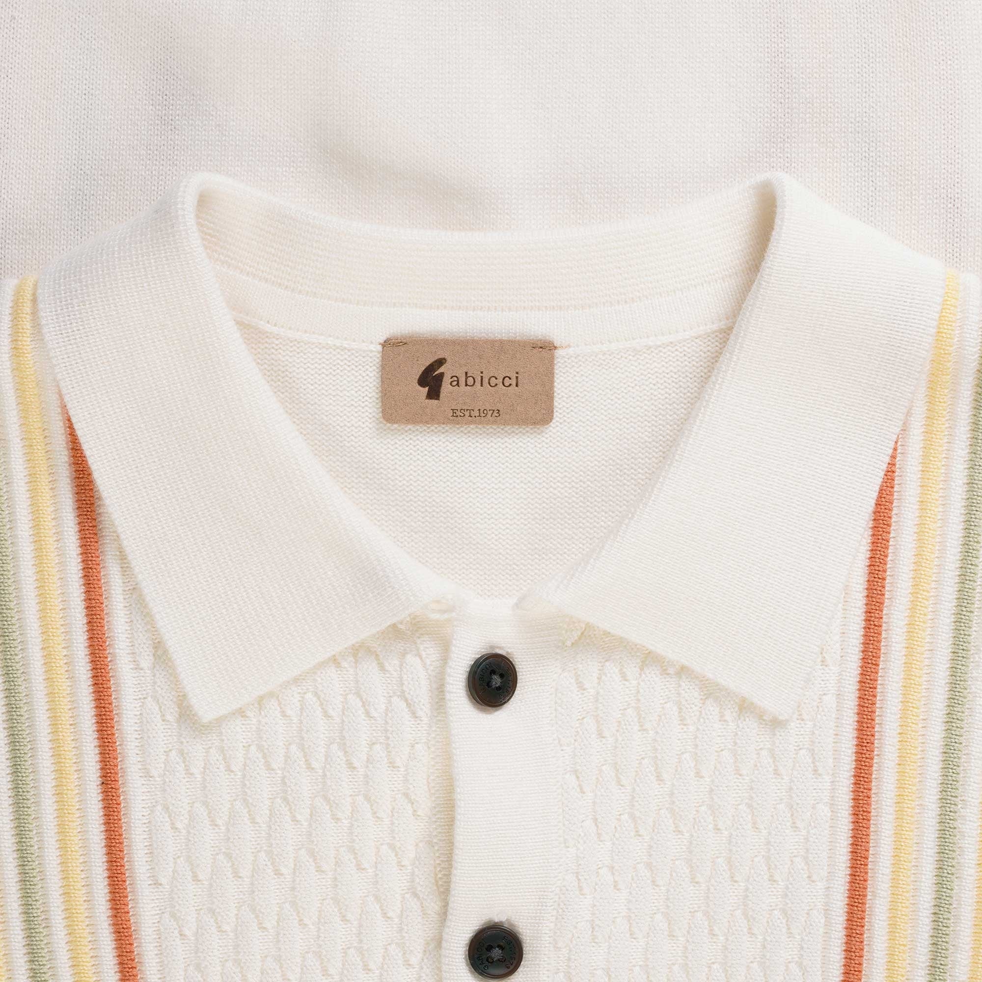 Gabicci Vintage Woon Polo Shirt - White