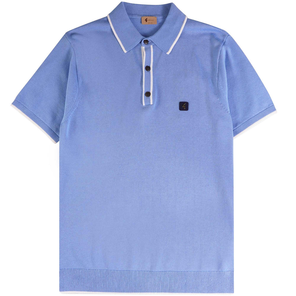 Gabicci Vintage Lineker Polo Shirt - Marina Blue