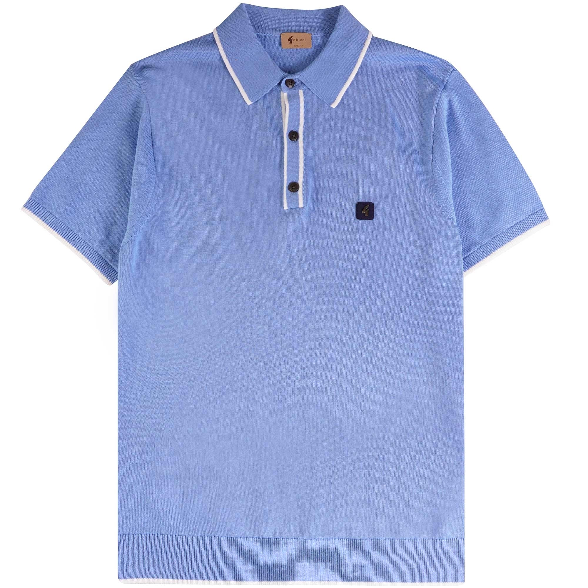 Gabicci Vintage Lineker Polo Shirt - Marina Blue