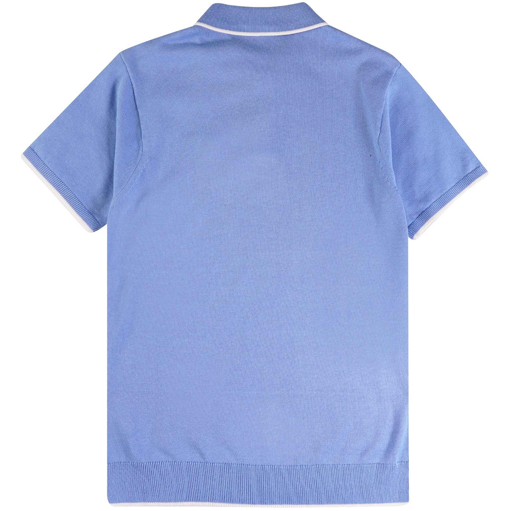Gabicci Vintage Lineker Polo Shirt - Marina Blue