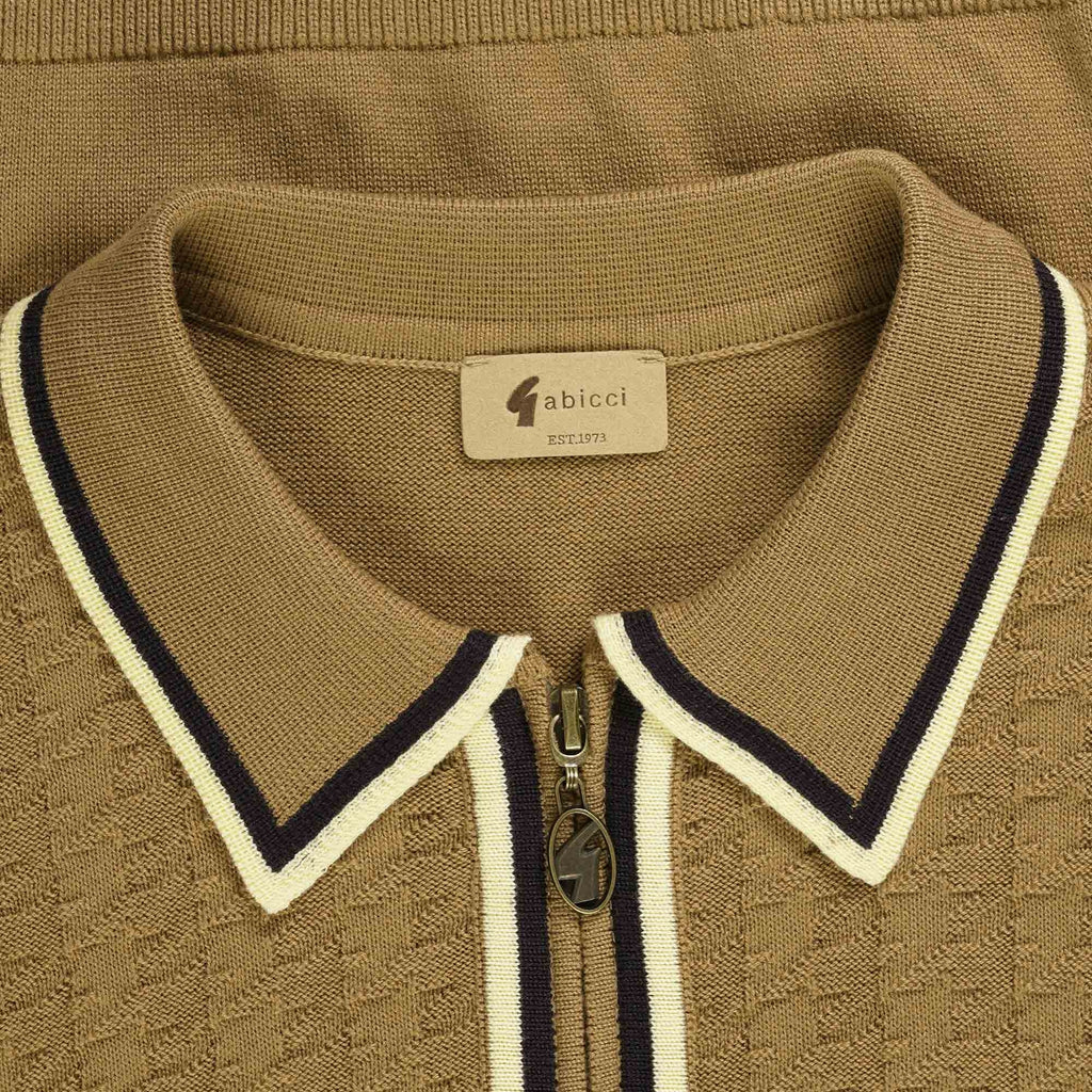 Gabicci Vintage Garner Polo Shirt - Camel