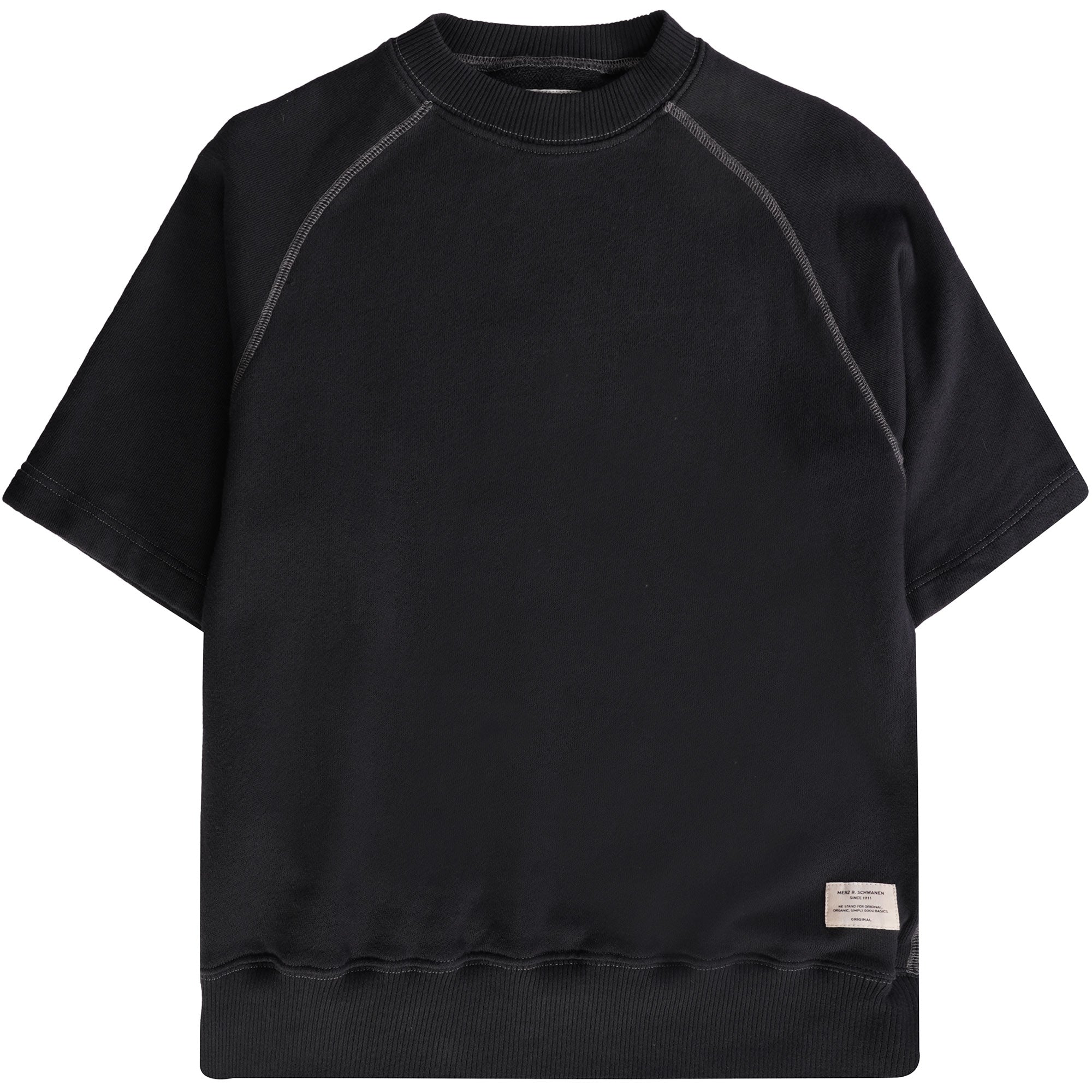 Merz b Schwanen Short Sleeve Sweatshirt - Charcoal