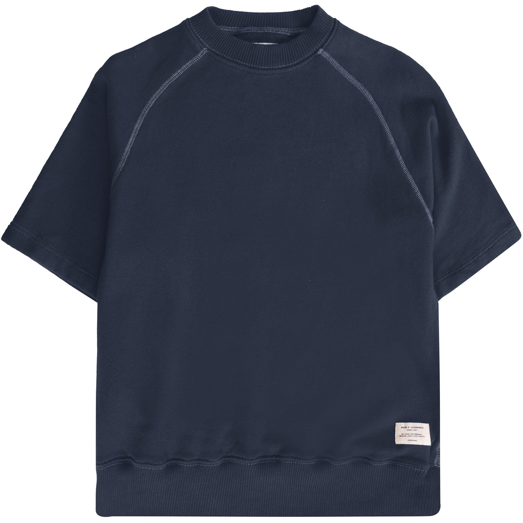 Merz b Schwanen Short Sleeve Sweatshirt - Denim