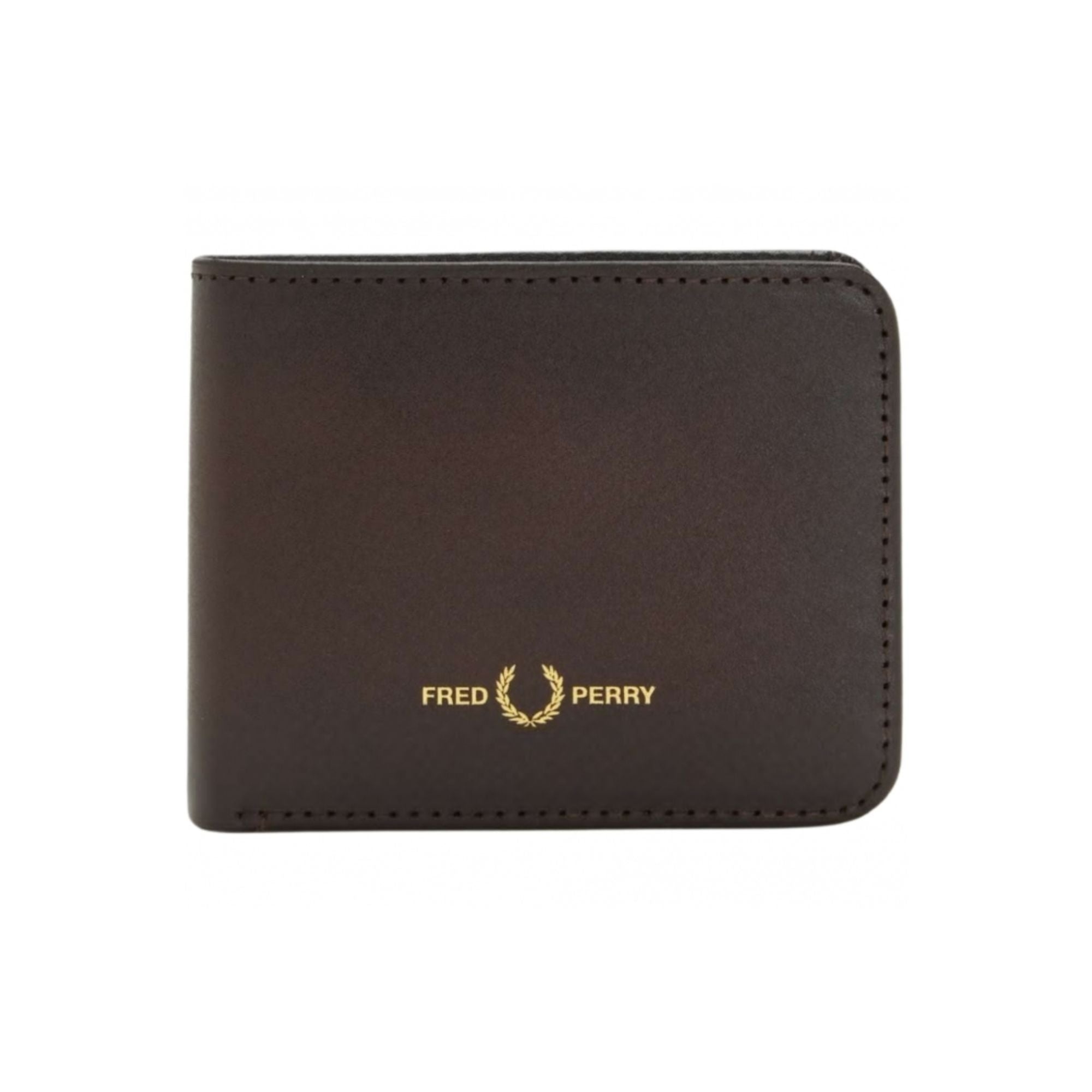 Fred Perry Burnished Leather Billfold Wallet - Oxblood