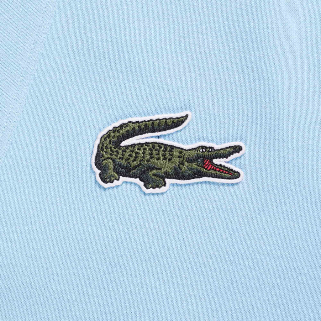 Lacoste Unisex V-neck Organic Cotton Fleece Cardigan - Bleu