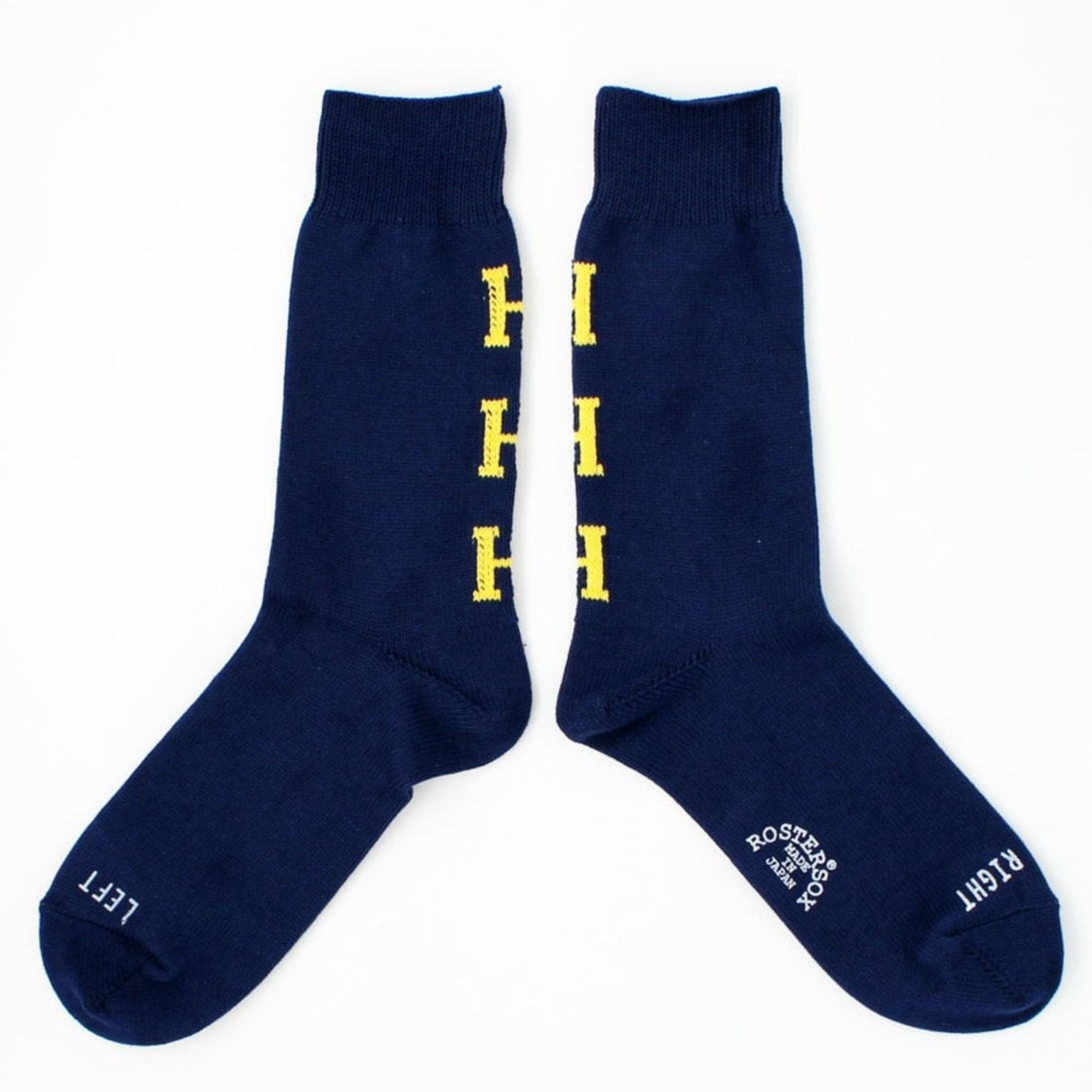 Rostersox Collage Socks - Navy Blue/Yellow