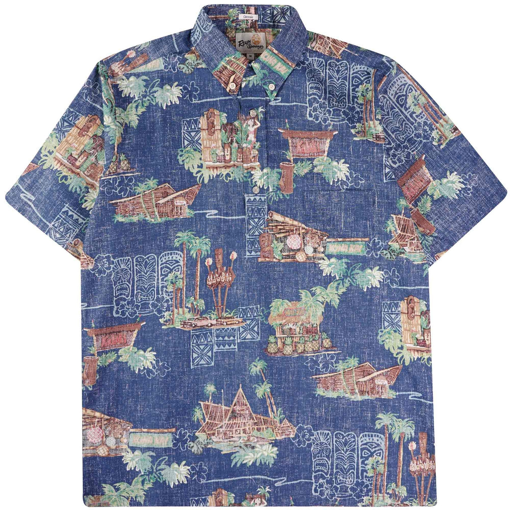Tiki Bars Shirt - Dress Blue