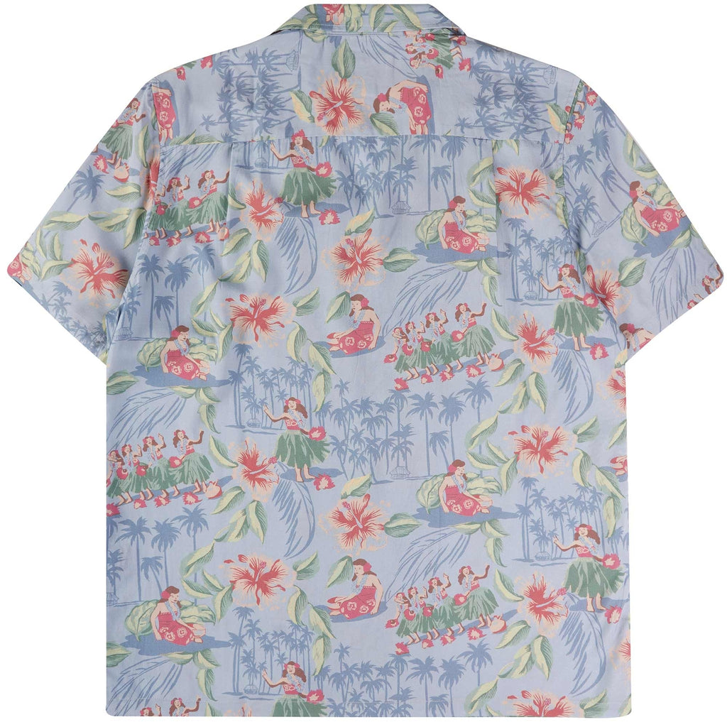Hula Show Pareo Camp Shirt - Light Blue