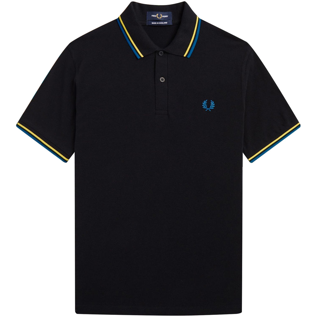 Fred Perry Reissues M12 Twin Tipped Polo Shirt - Black