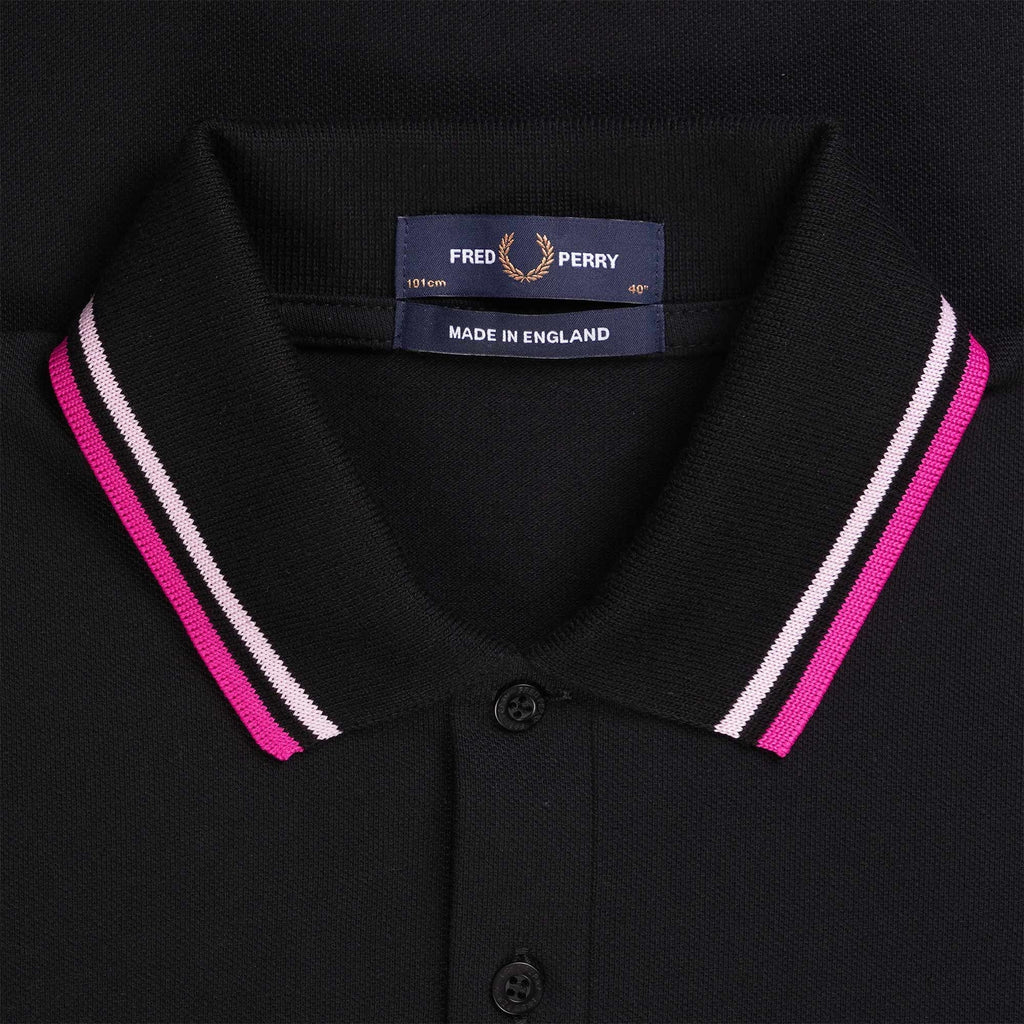 Fred Perry Reissues M12 Twin Tipped Polo Shirt - Black/Indi