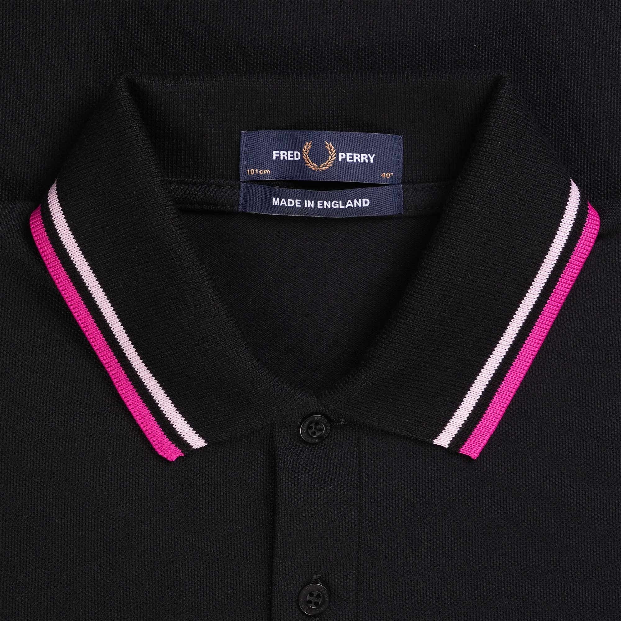 Fred Perry Reissues M12 Twin Tipped Polo Shirt - Black/Indi