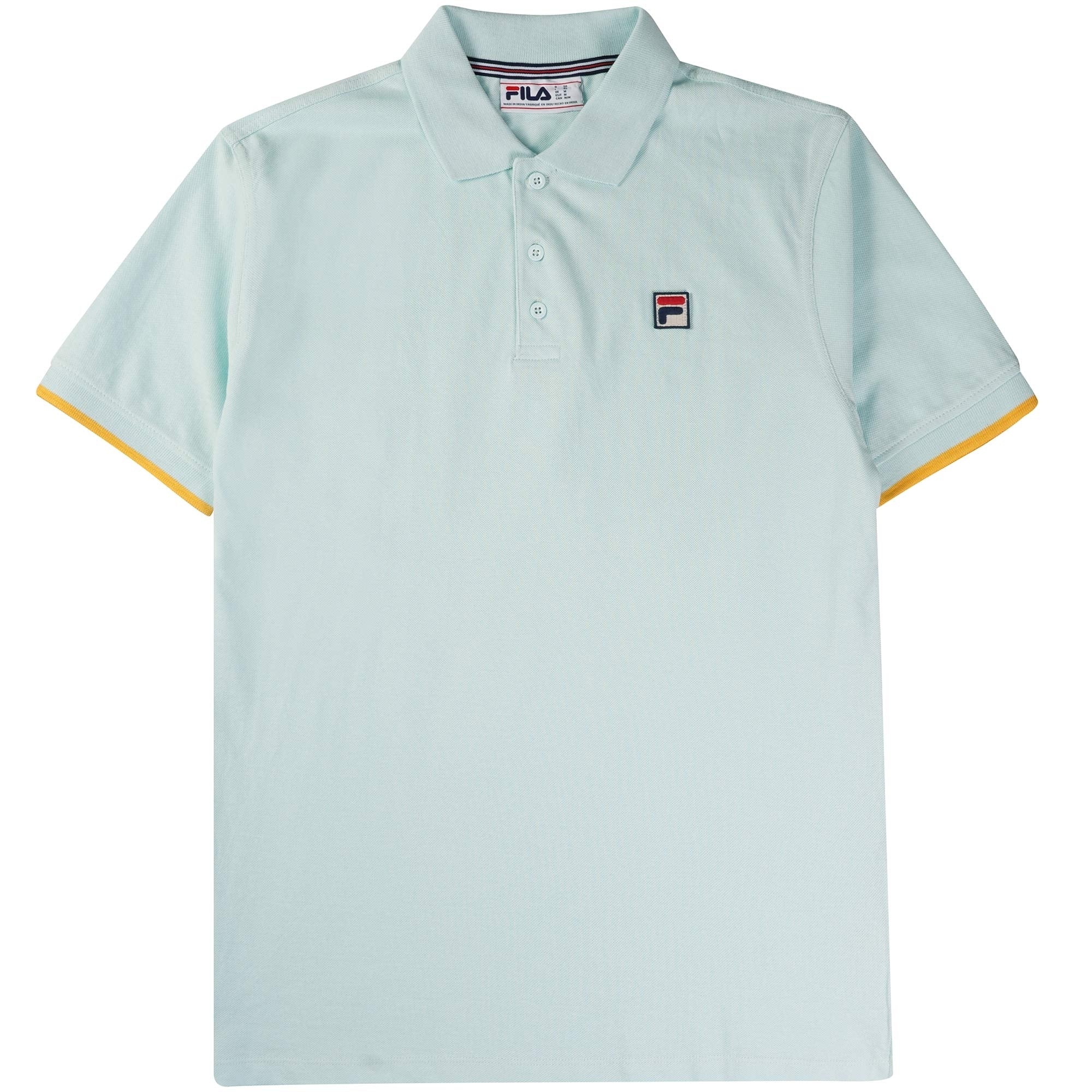 Fila Vintage Custom Two Button Tipped Rib Basic Polo - Blue Grass