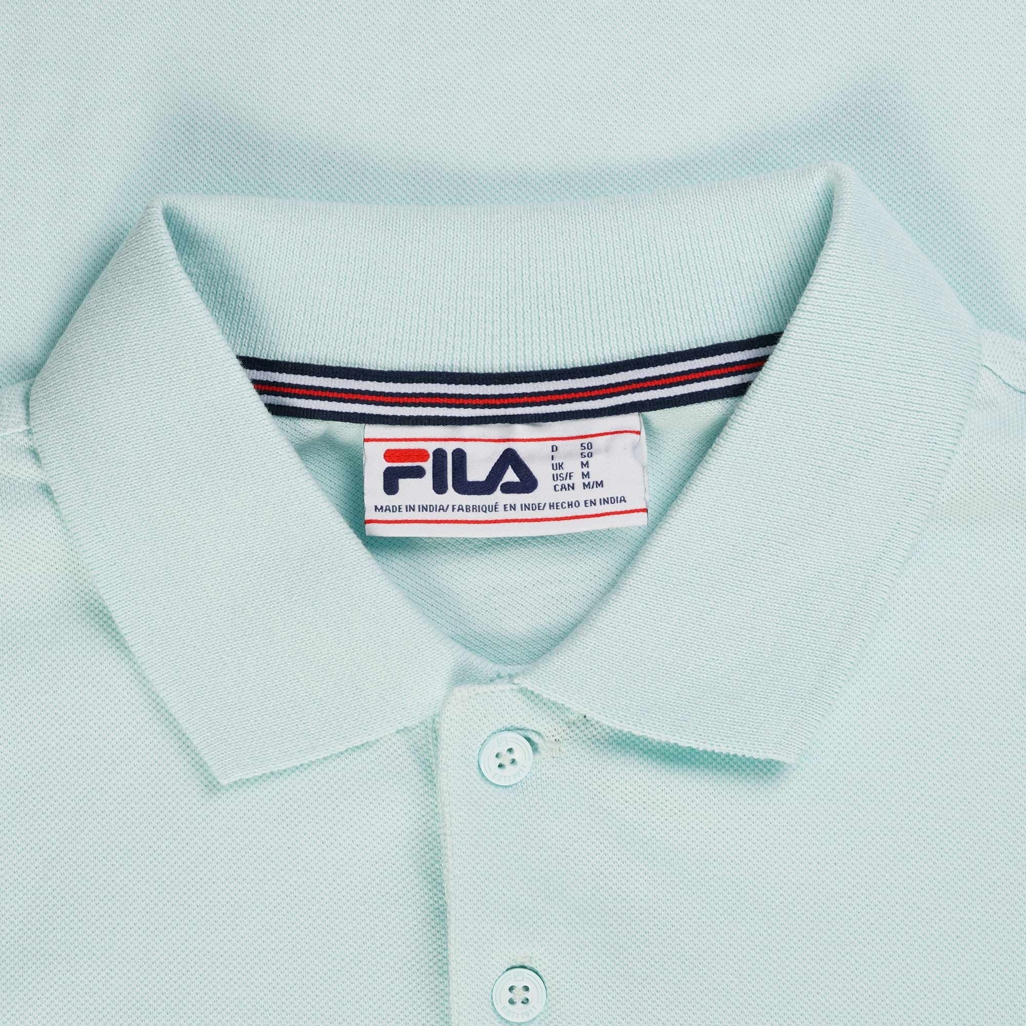 Fila Vintage Custom Two Button Tipped Rib Basic Polo - Blue Grass
