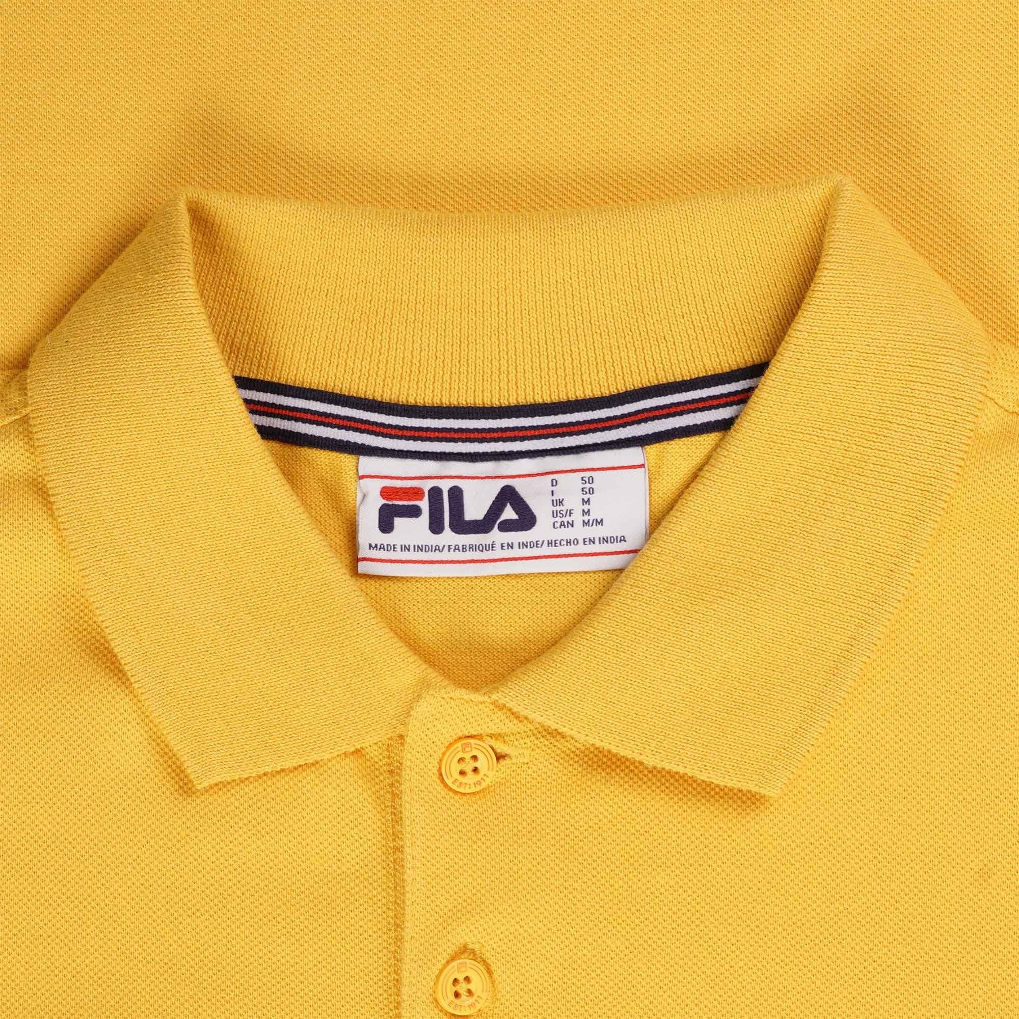 Fila Vintage Custom Two Button Tipped Rib Basic Polo - Amber