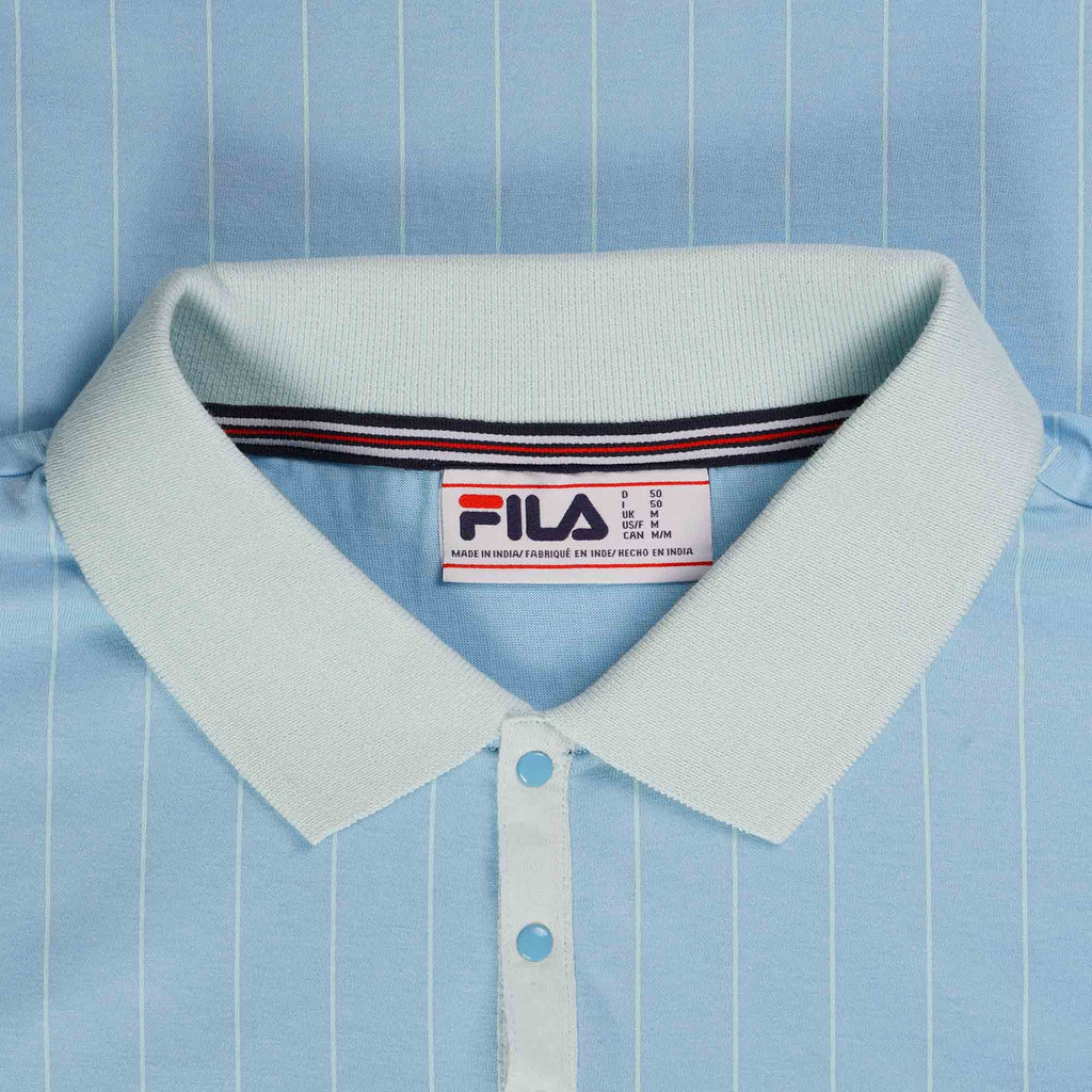 Fila Vintage BB1 Classic Vintage Striped Polo - Sky Blue