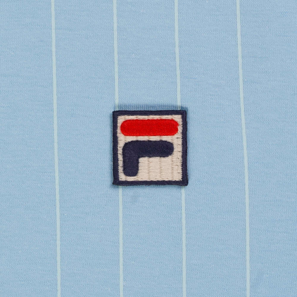 Fila Vintage BB1 Classic Vintage Striped Polo - Sky Blue