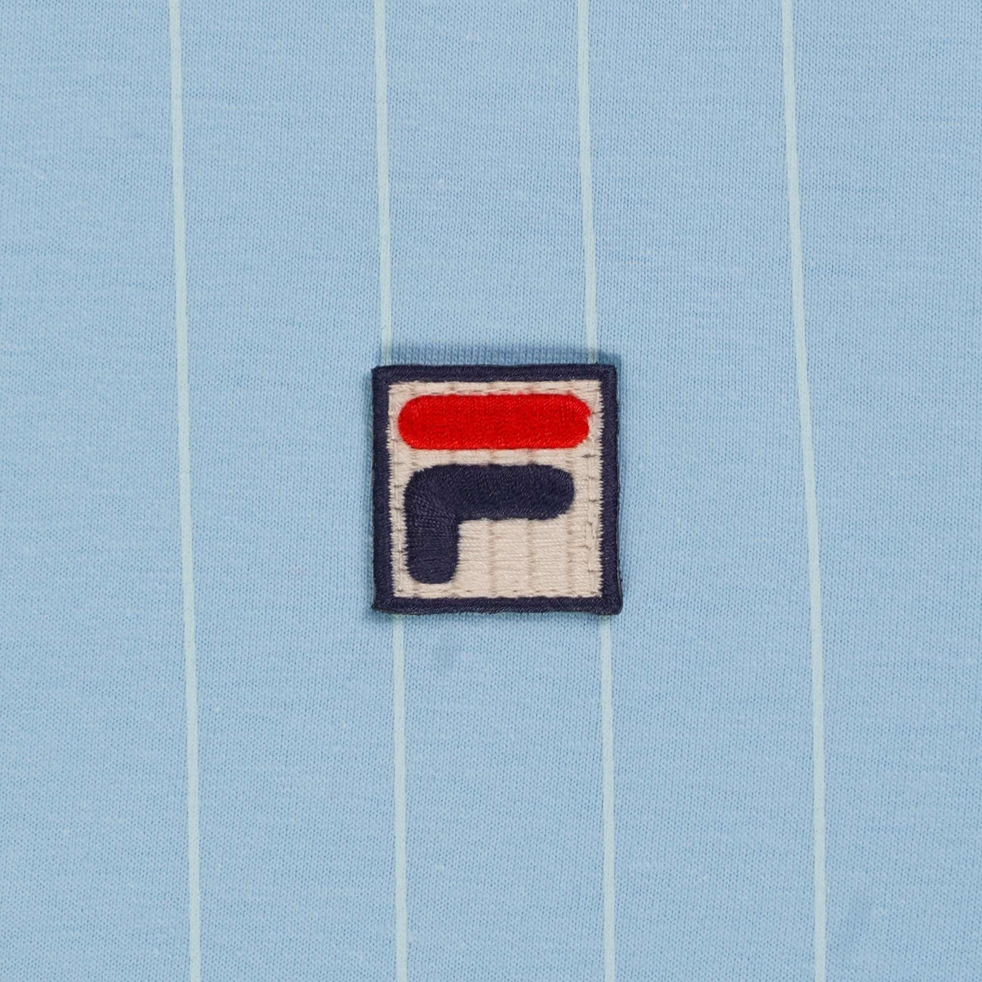 Fila Vintage BB1 Classic Vintage Striped Polo - Sky Blue