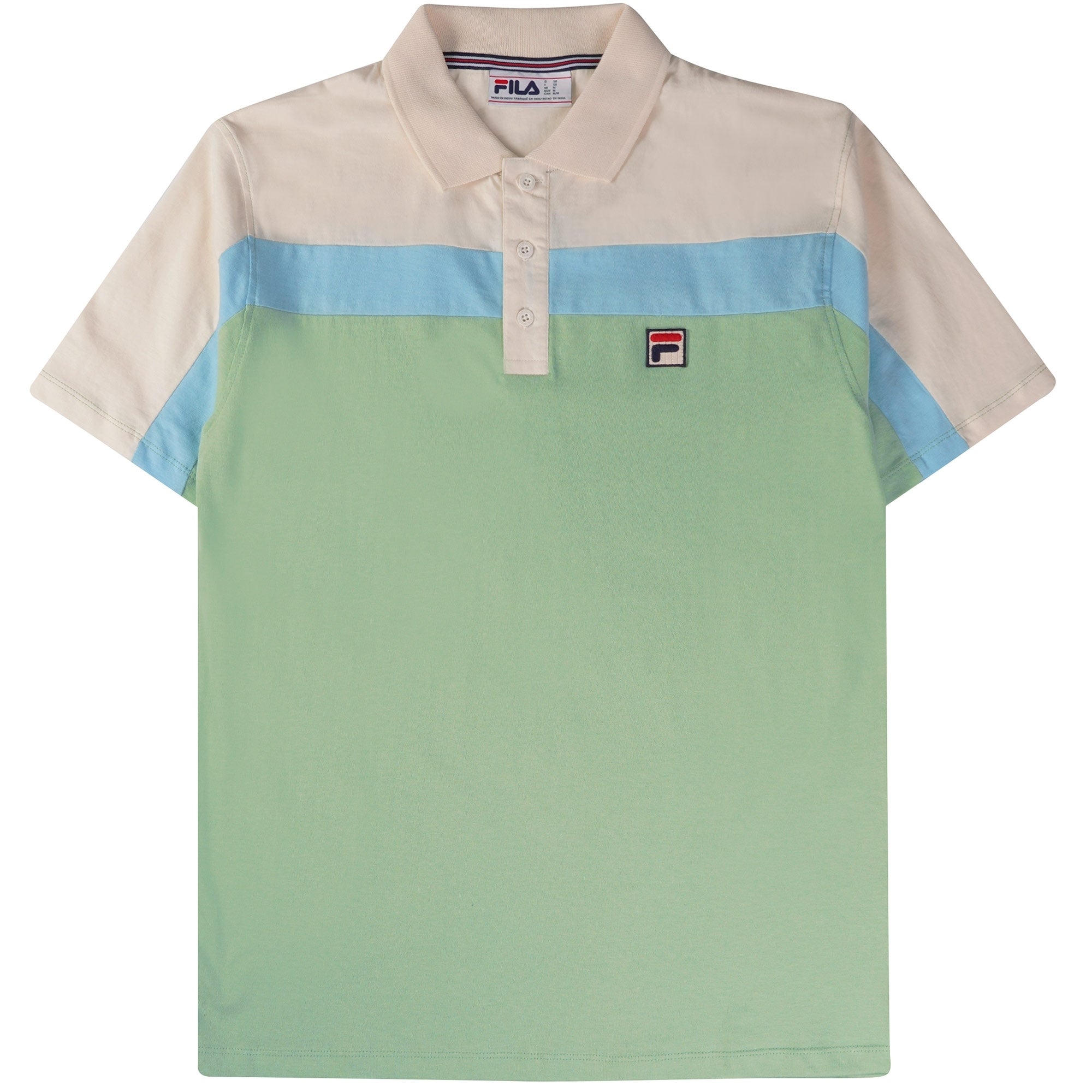 Fila Vintage Kaiser Cut & Sew Vintage Wash Polo - Quiet Green