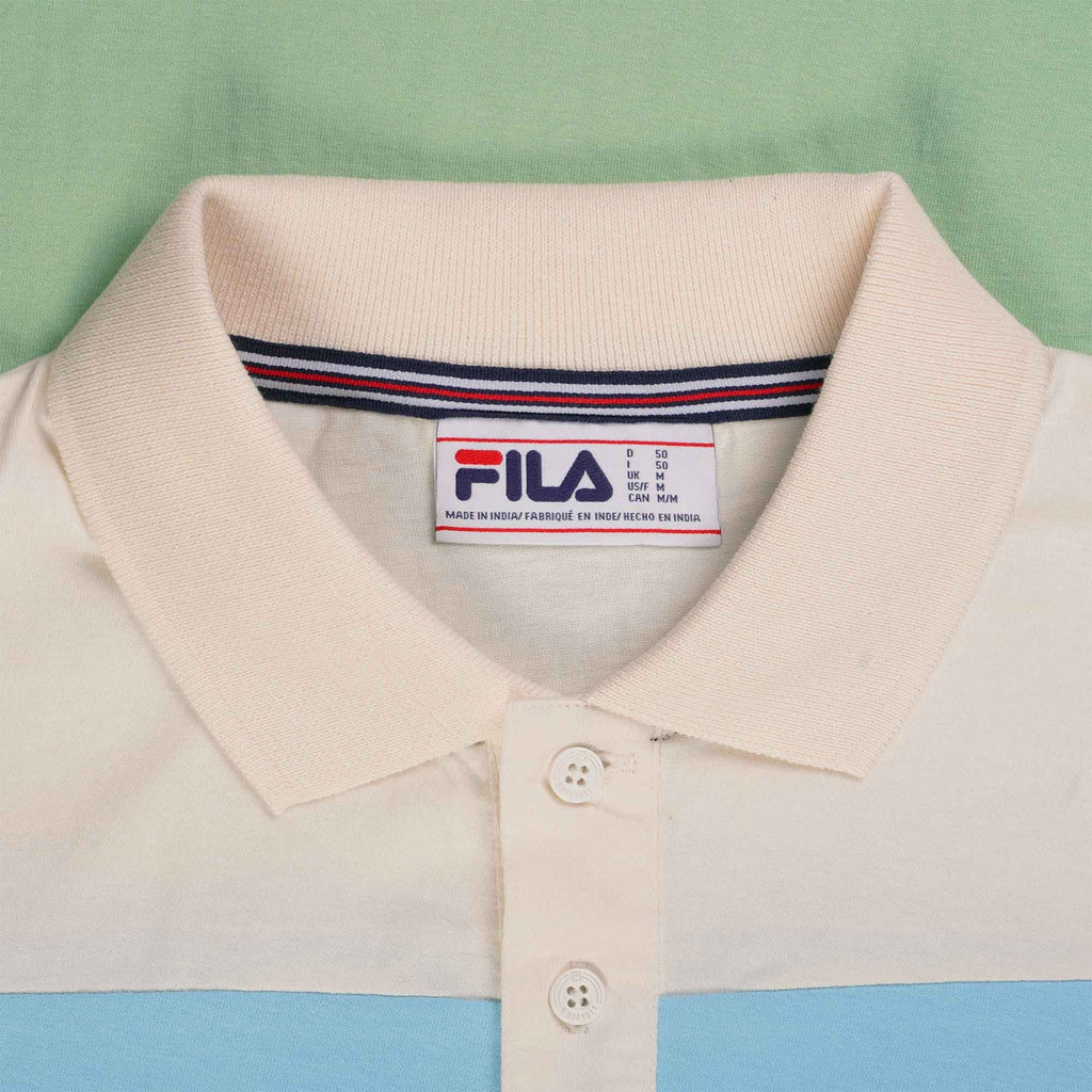 Fila Vintage Kaiser Cut & Sew Vintage Wash Polo - Quiet Green