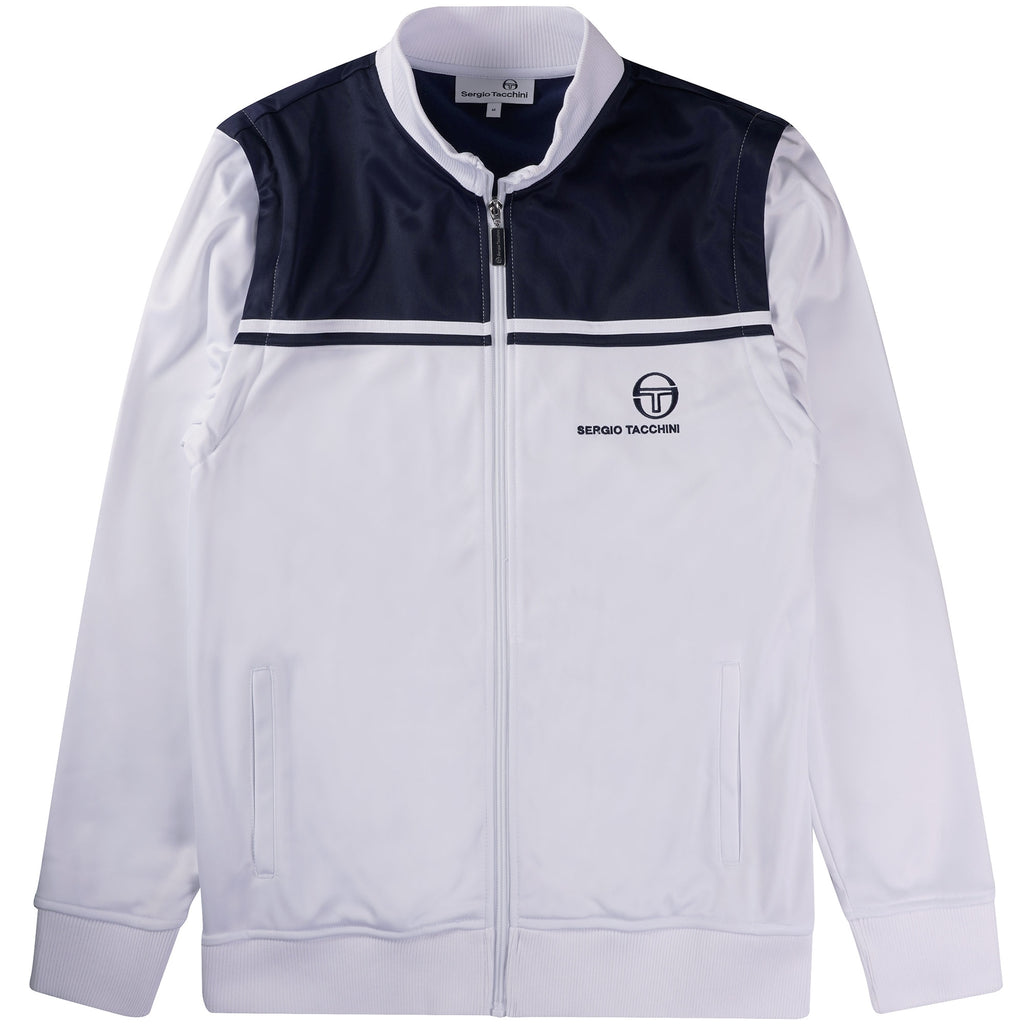 Sergio Tacchini Youngish Line Track Top - White and Blue