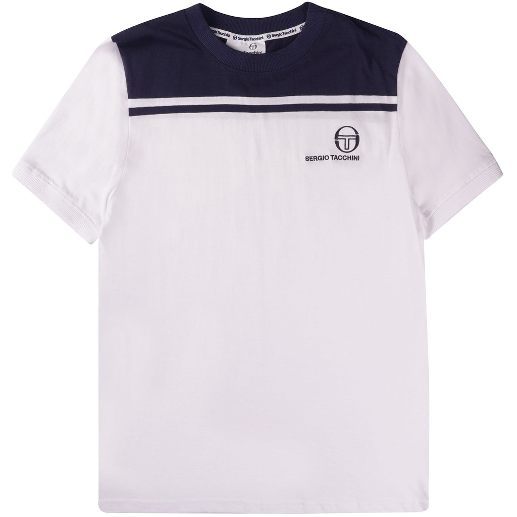 Sergio Tacchini New Young Line T-Shirt - White and Blue