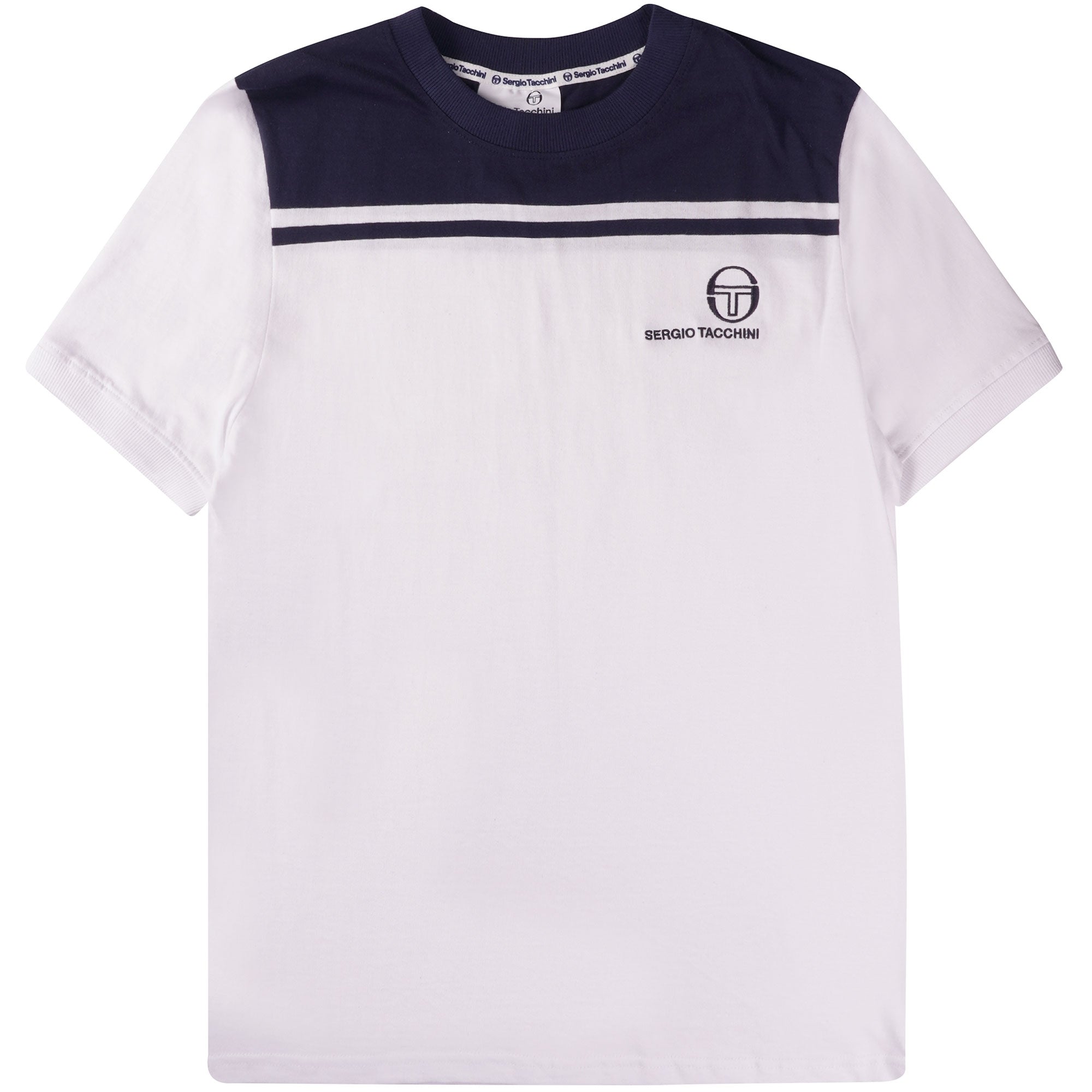 Sergio Tacchini New Young Line T-Shirt - White and Blue