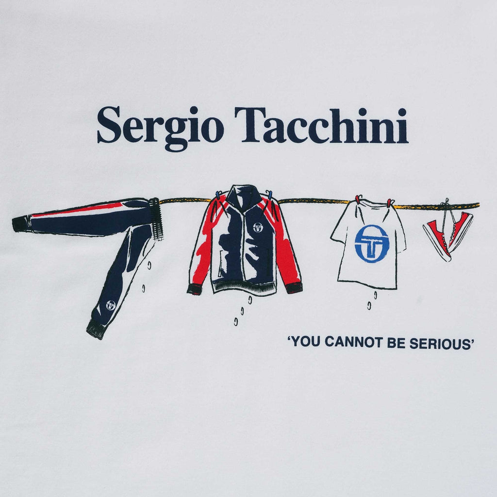 Sergio Tacchini Migliore T Shirt - White and Rush