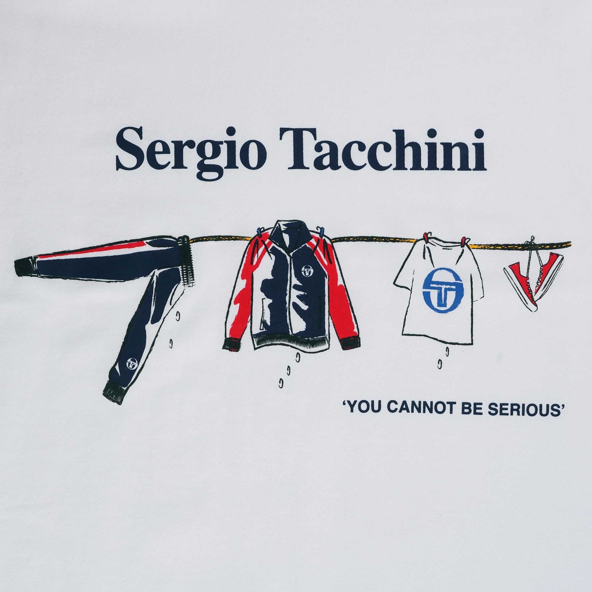 Sergio Tacchini Migliore T Shirt - White and Rush