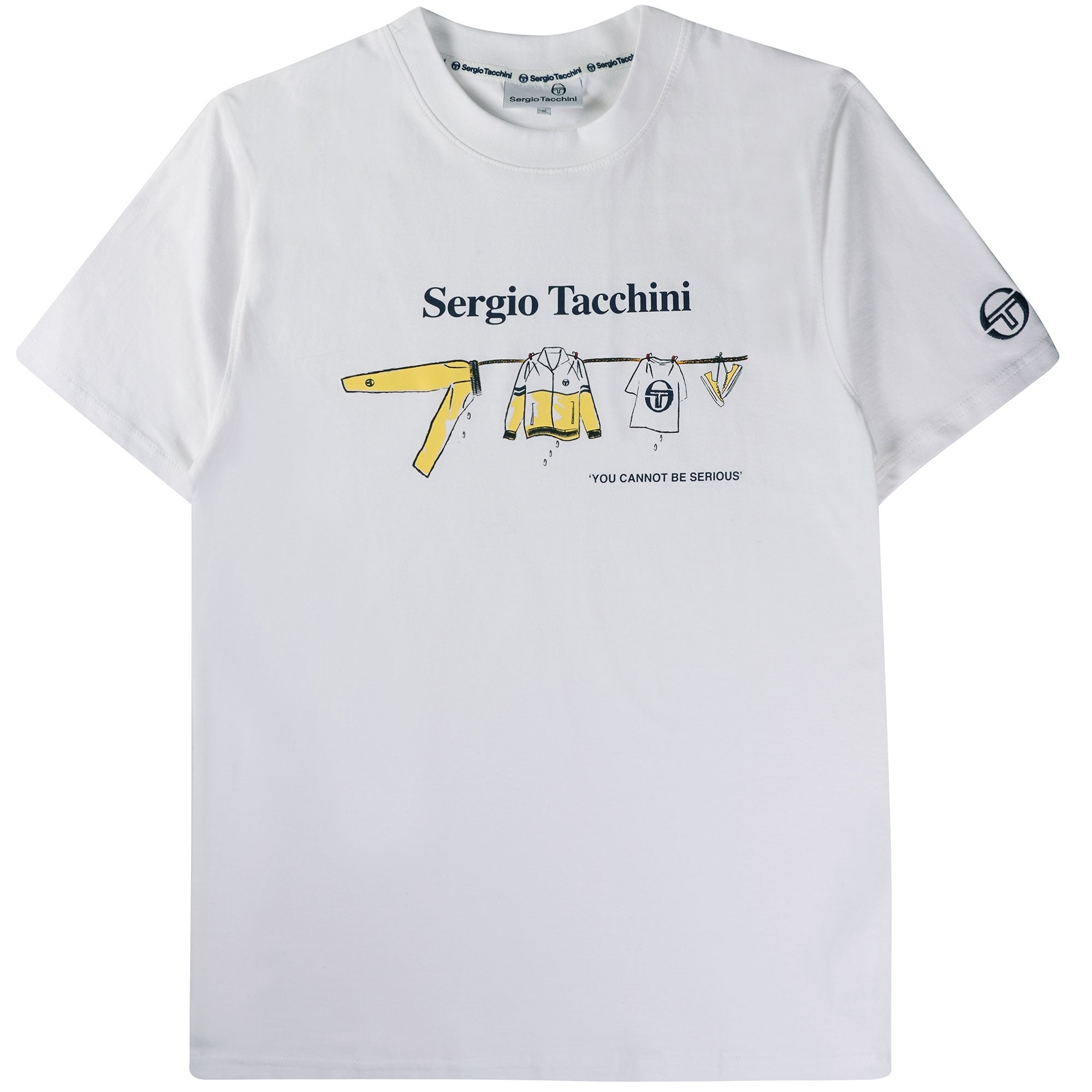 Sergio Tacchini Migliore T Shirt - White and Lemon