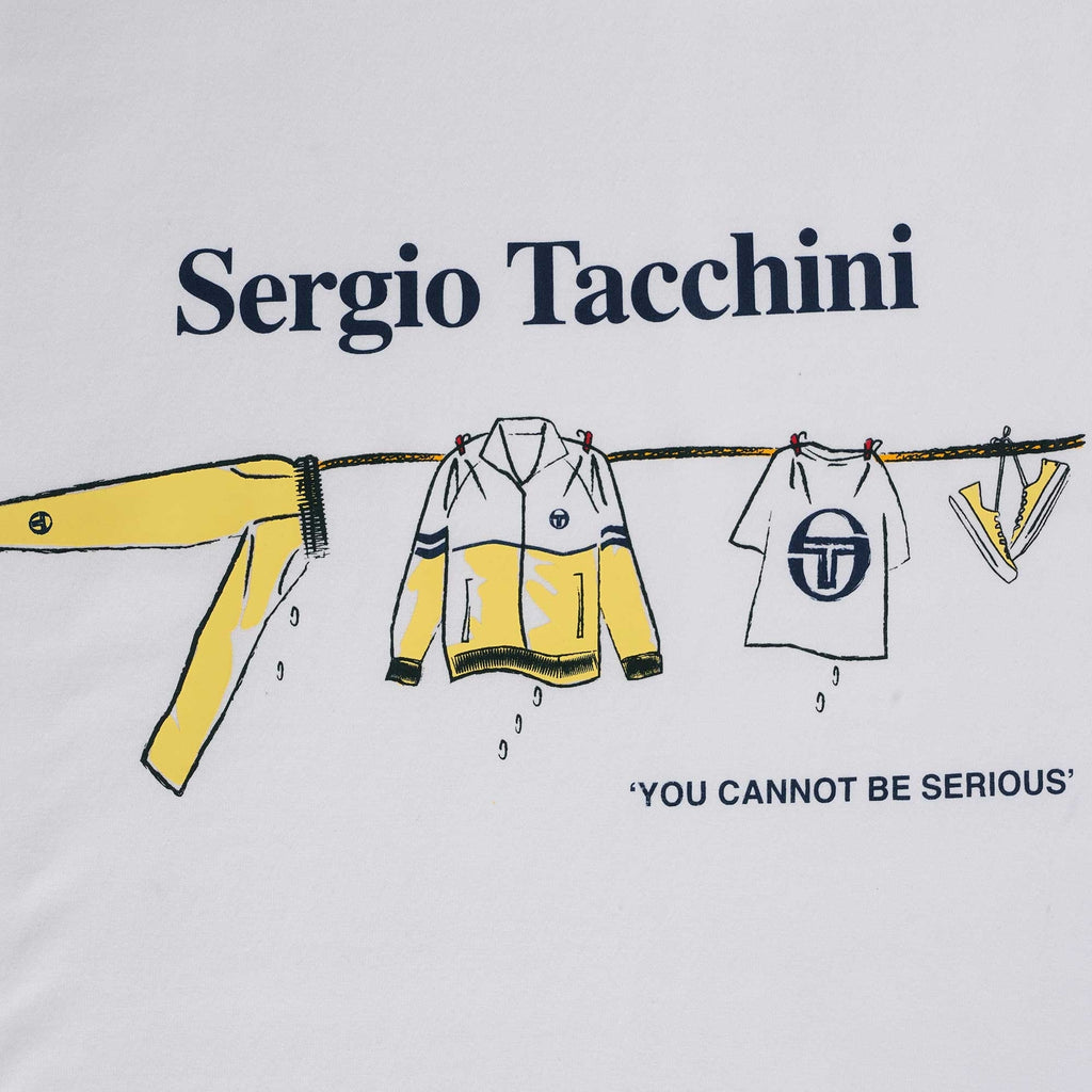 Sergio Tacchini Migliore T Shirt - White and Lemon
