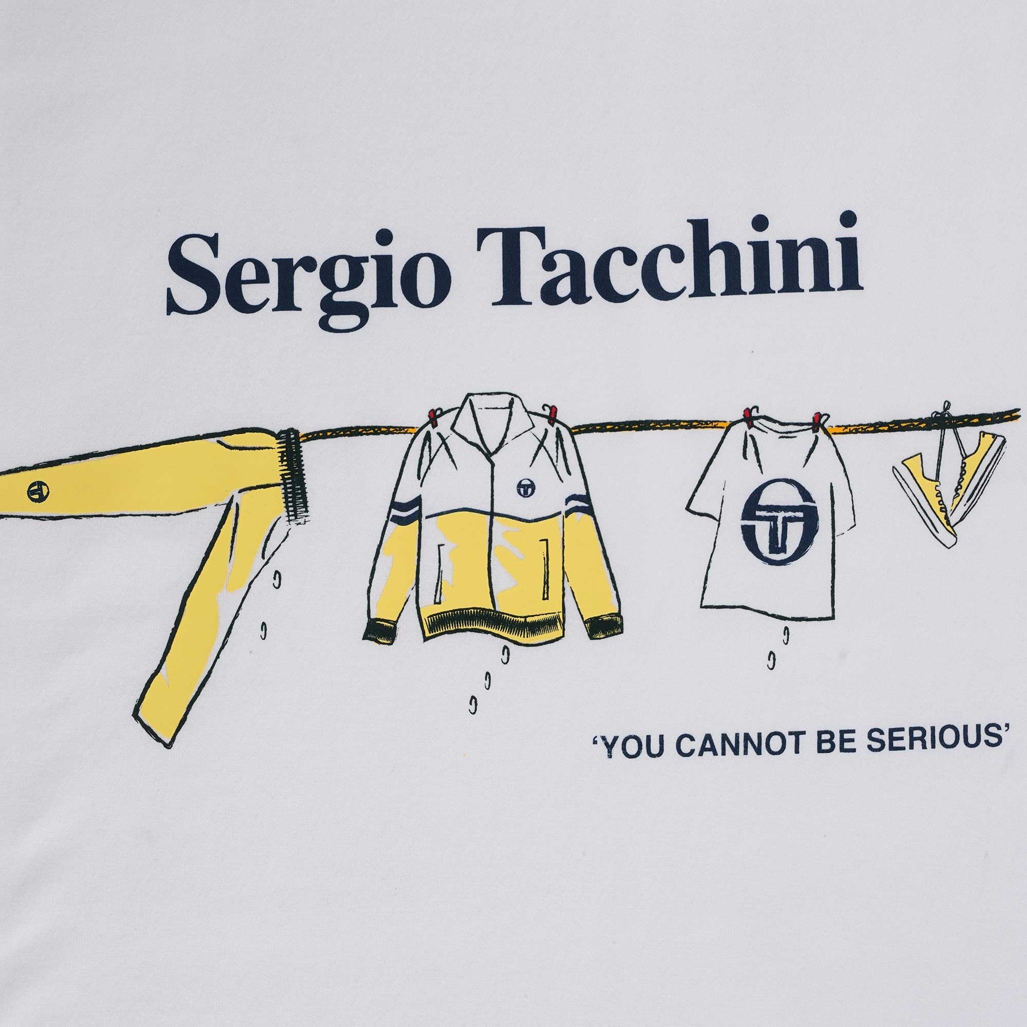 Sergio Tacchini Migliore T Shirt - White and Lemon