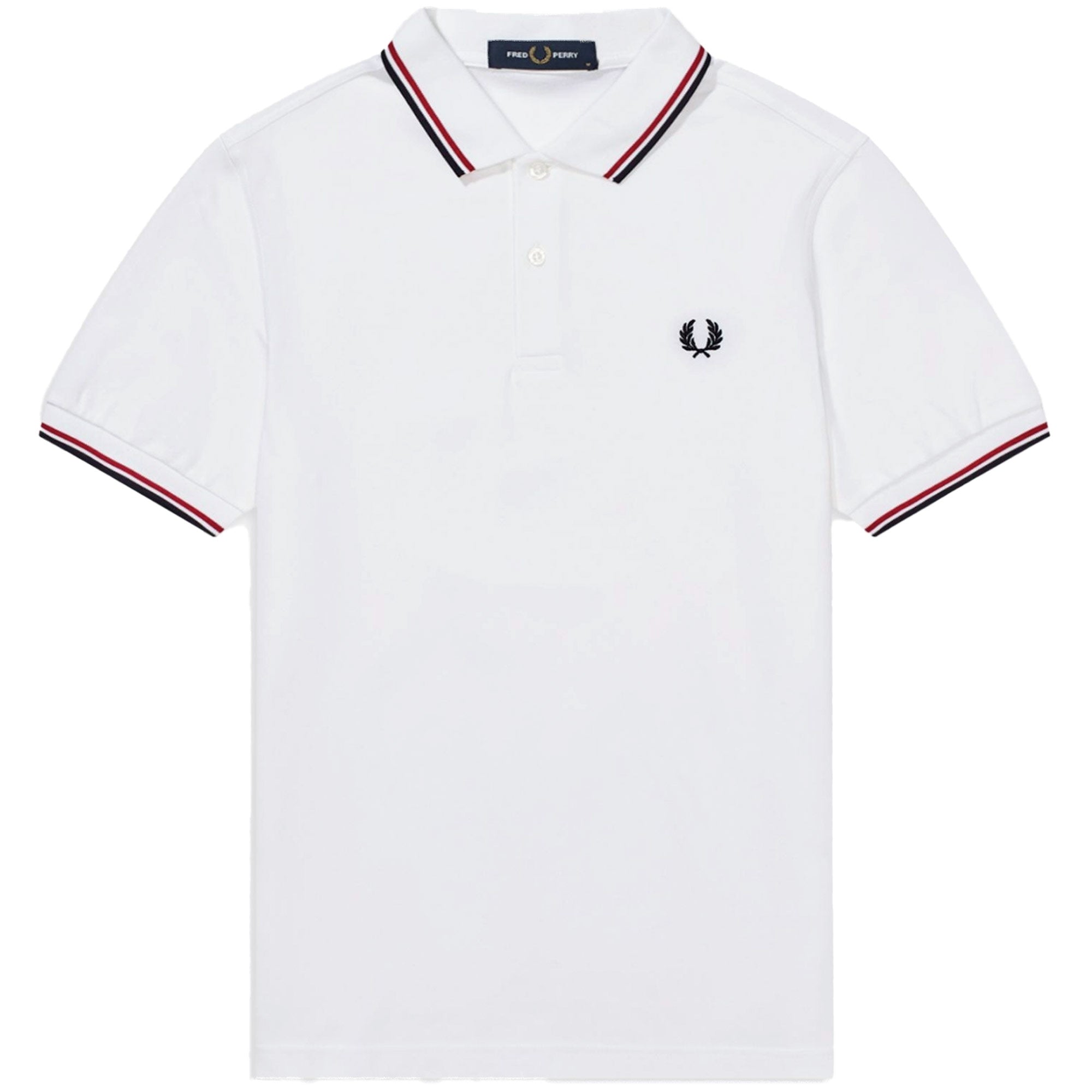 Fred Perry M3600 Twin Tipped Polo Shirt - White