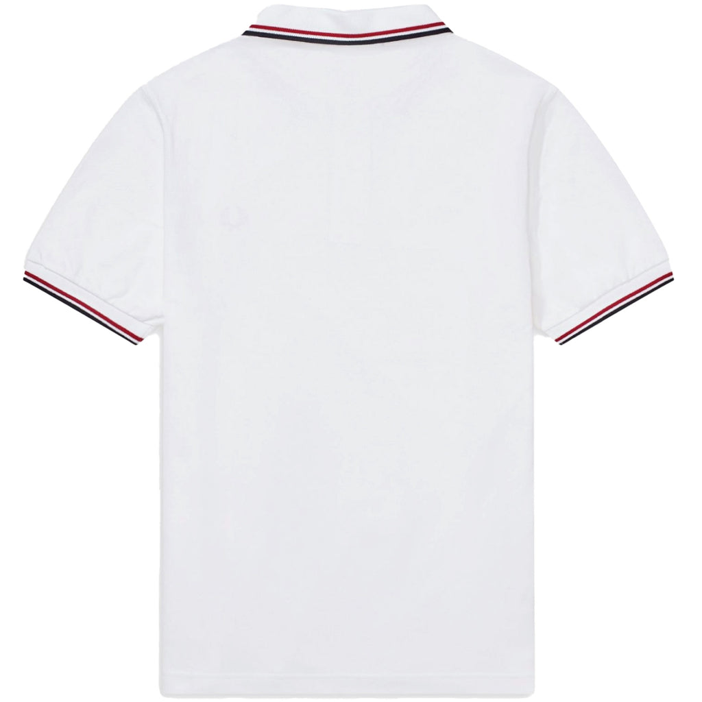 Fred Perry M3600 Twin Tipped Polo Shirt - White