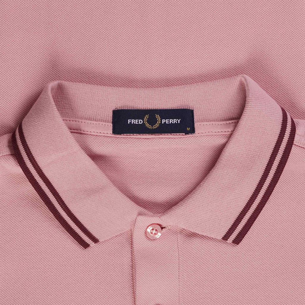Fred Perry M3600 Twin Tipped Polo Shirt - Chalk Pink