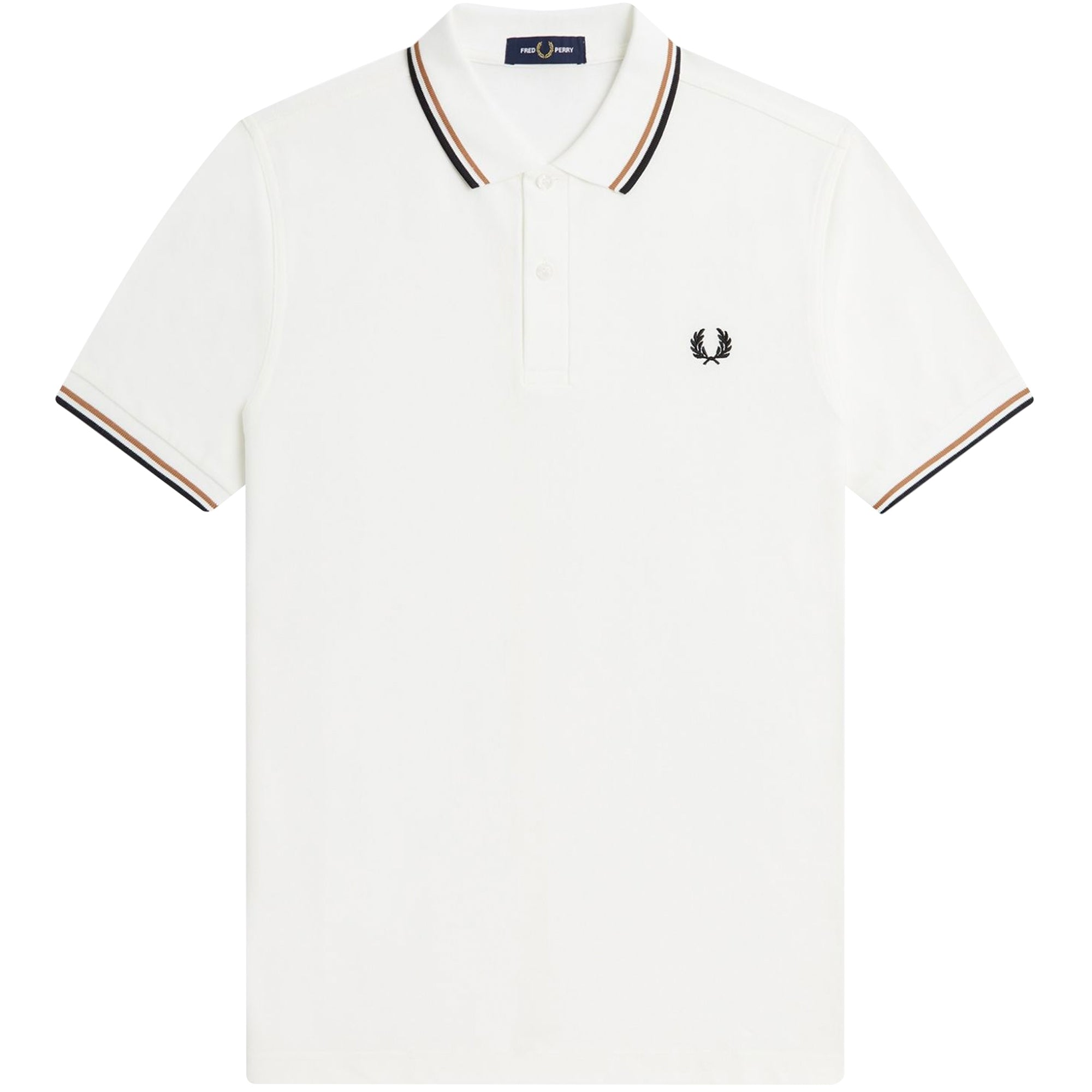 Fred Perry M3600 Twin Tipped Polo Shirt - Snow White
