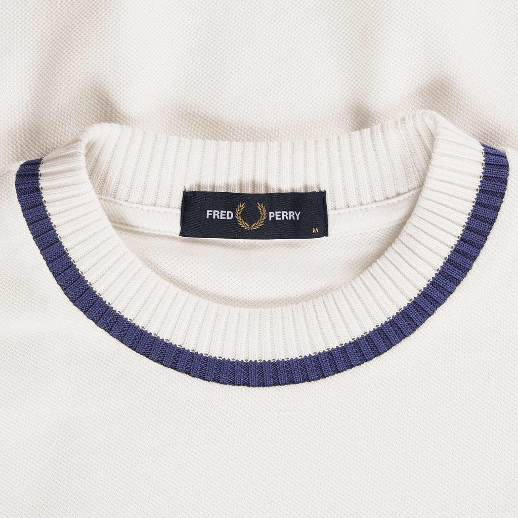Fred Perry Reissues Crew Neck Piqu  T-Shirt - Ecru