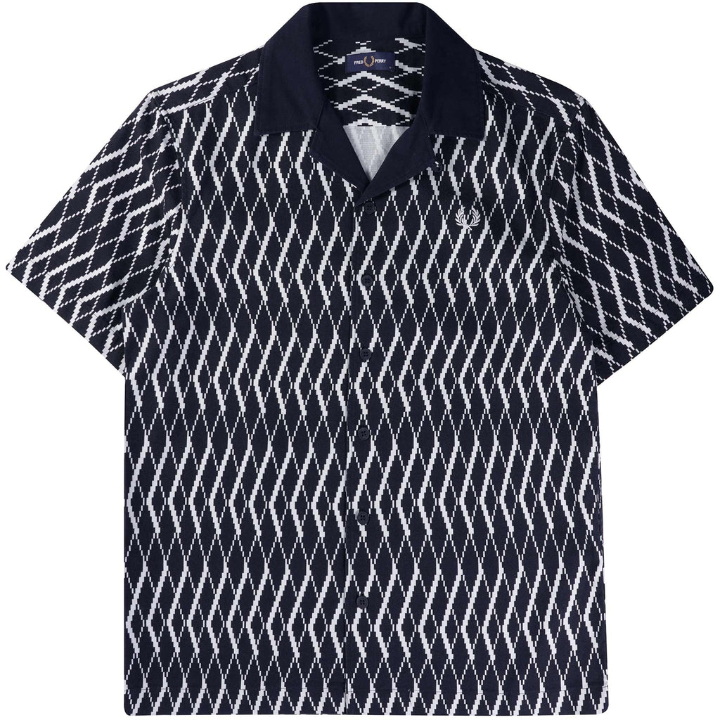 Fred Perry Argyle Shirt - Navy