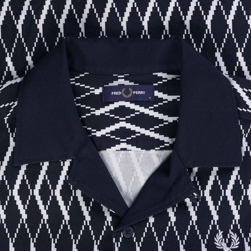 Fred Perry Argyle Shirt - Navy