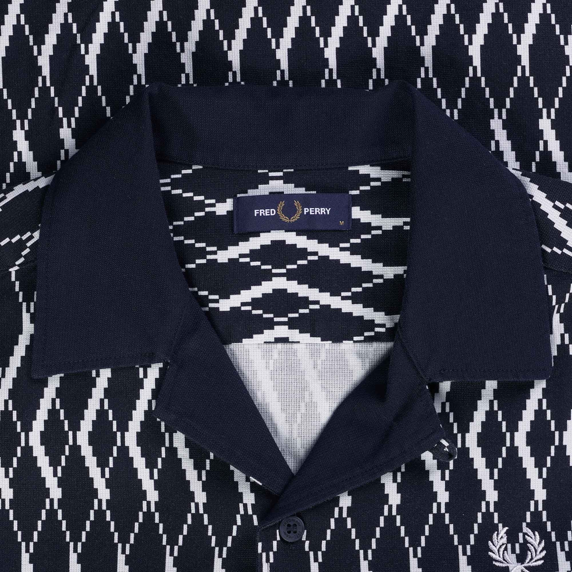 Fred Perry Argyle Shirt - Navy