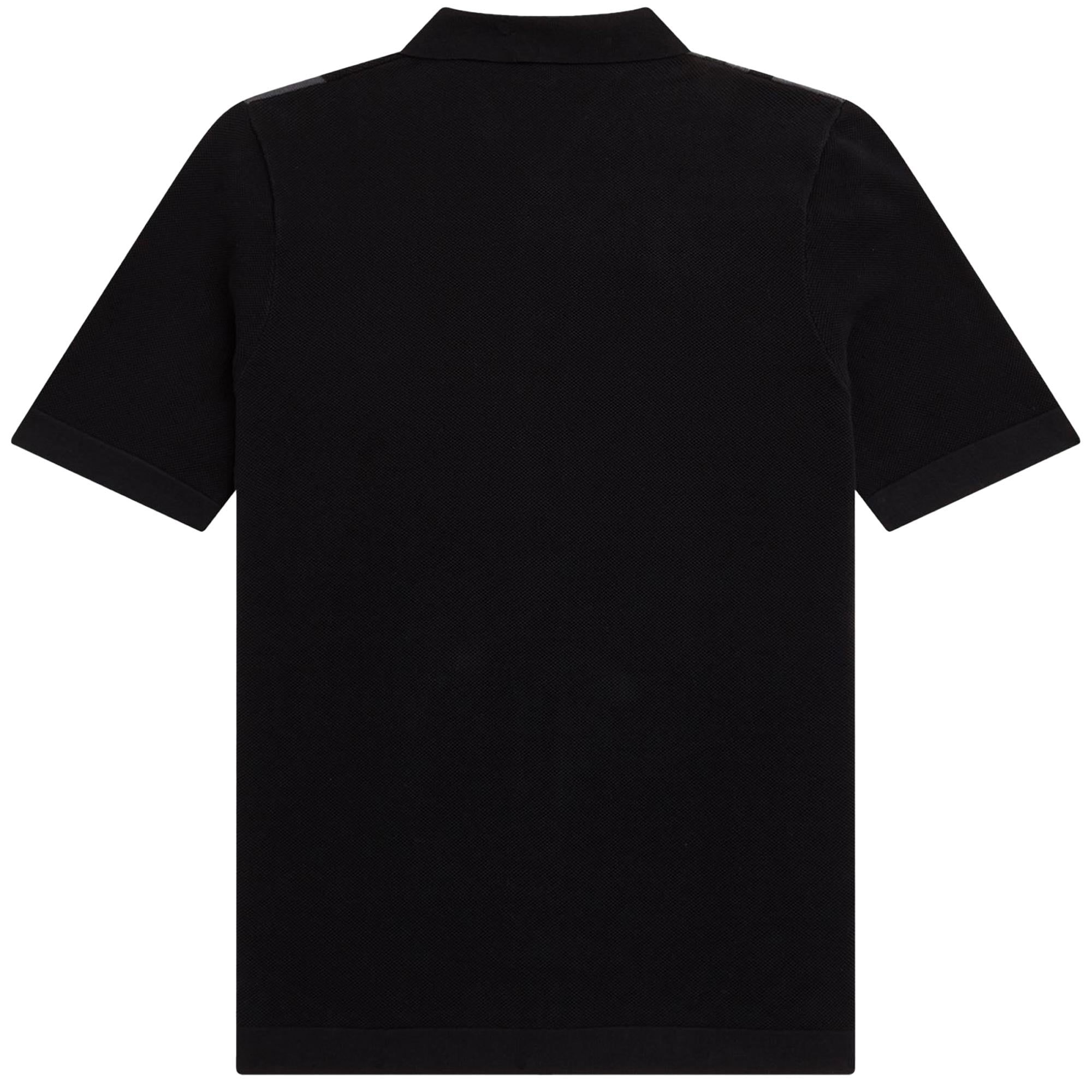Fred Perry Striped Knitted Shirt - Black
