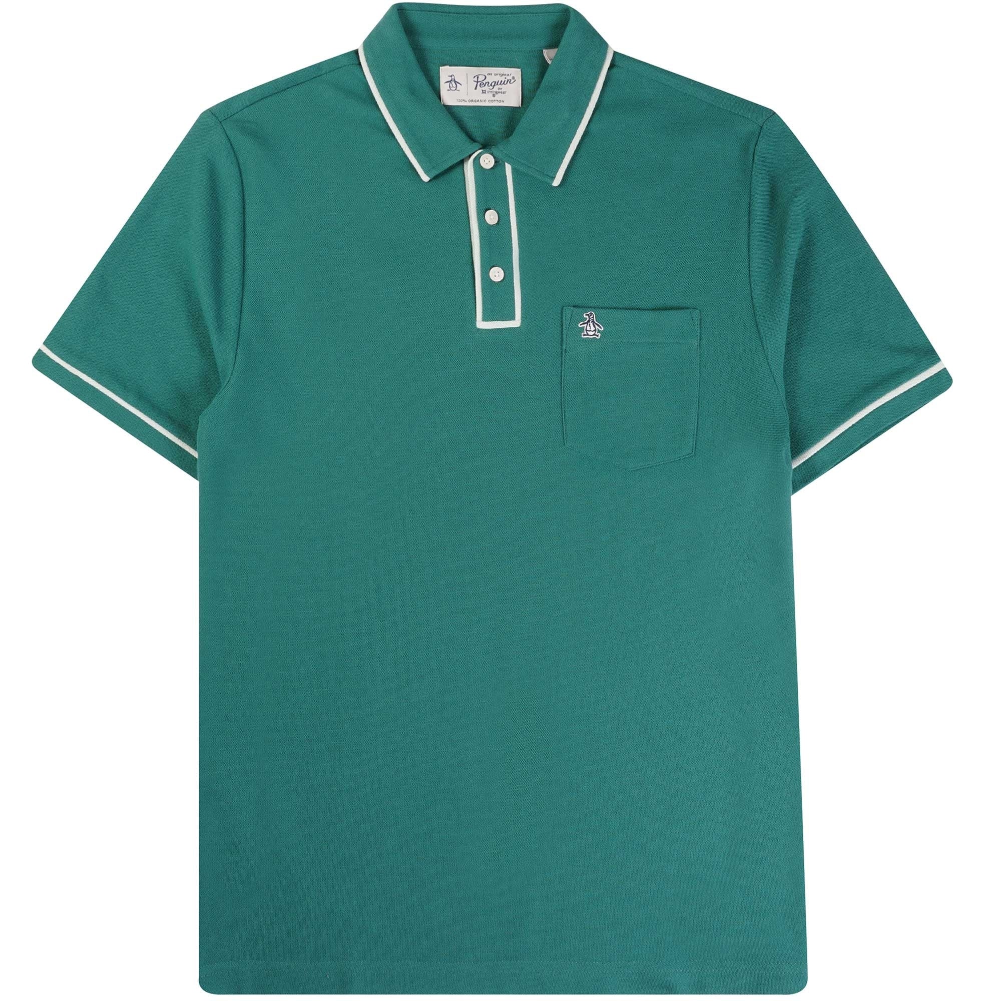 Original Penguin Earl Organic Cotton Polo Shirt - Pacific