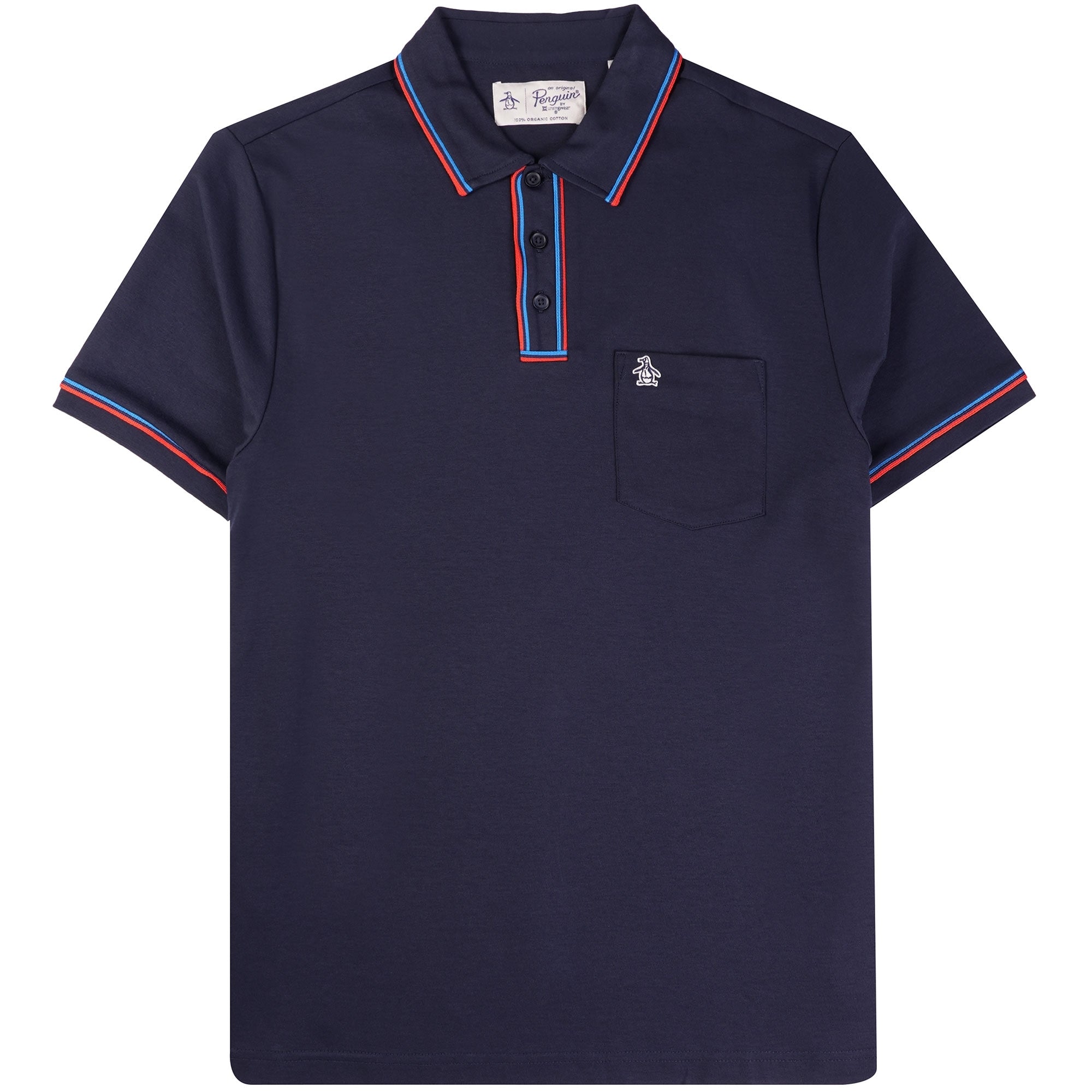 Original Penguin Earl 3D Pete Organic Cotton Polo Shirt - Sapphire
