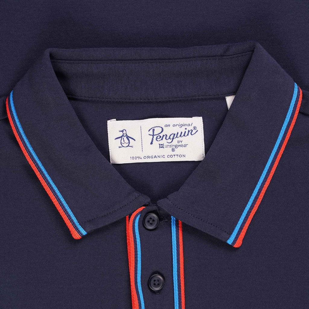 Original Penguin Earl 3D Pete Organic Cotton Polo Shirt - Sapphire