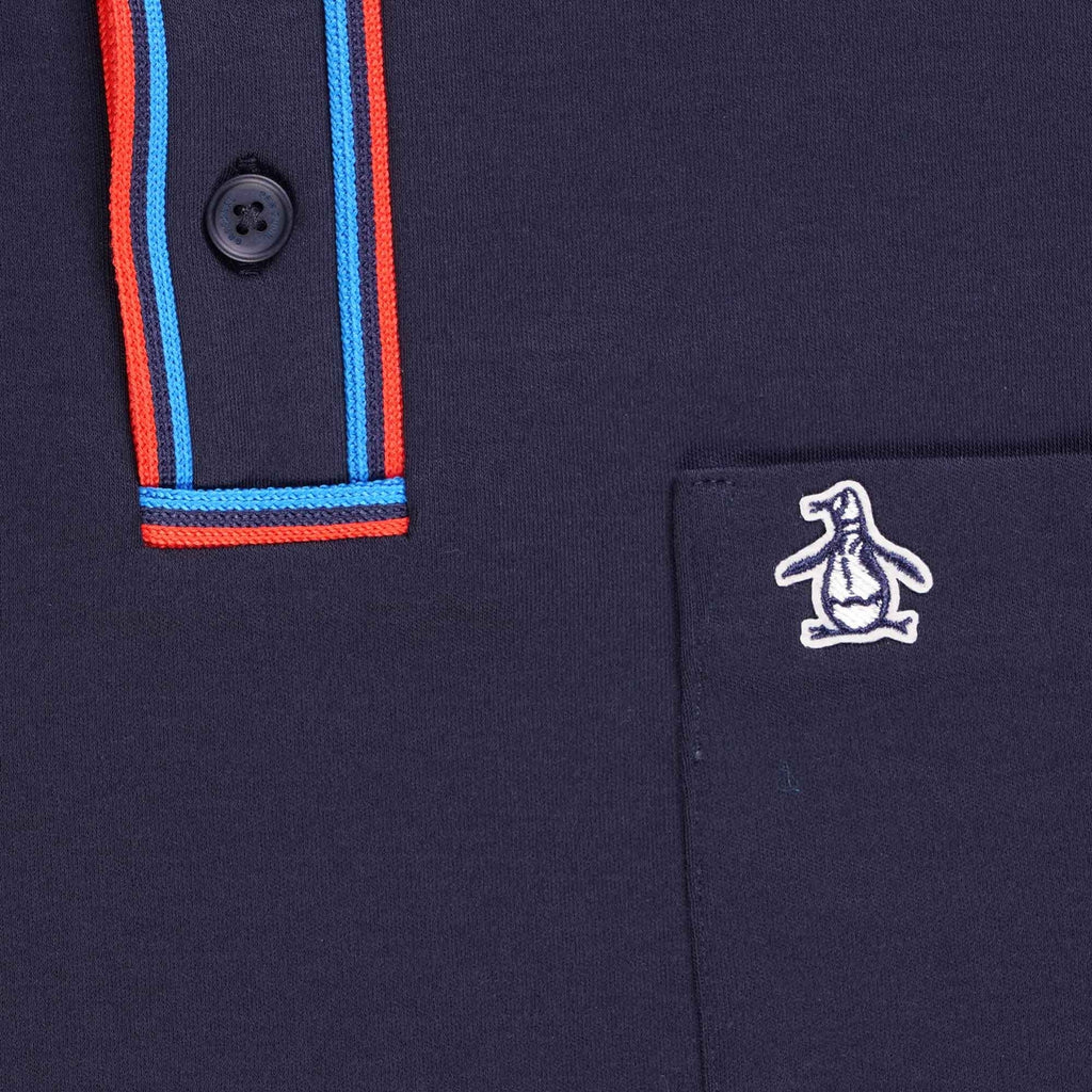 Original Penguin Earl 3D Pete Organic Cotton Polo Shirt - Sapphire