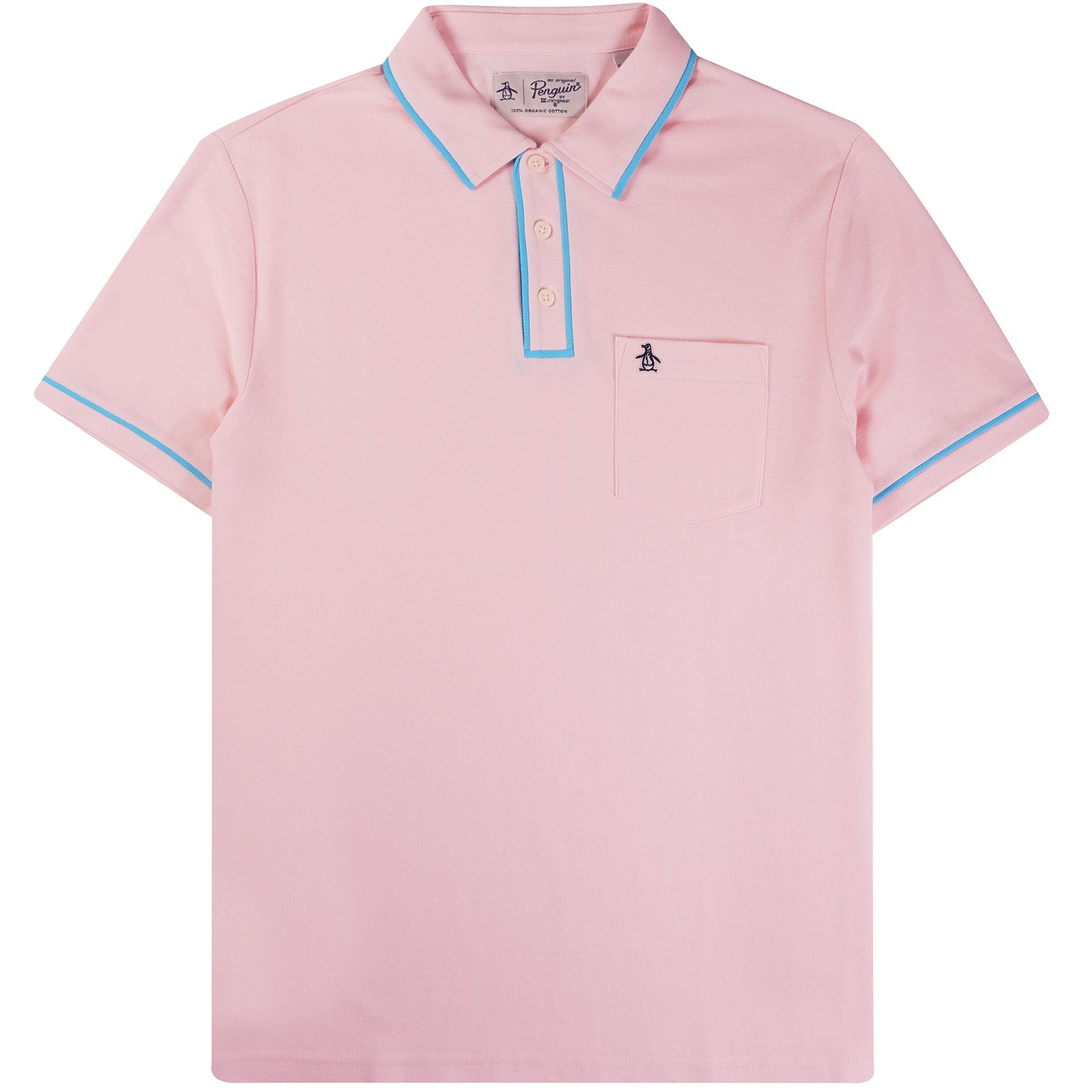 Original Penguin Earl Organic Cotton Polo Shirt - Pink