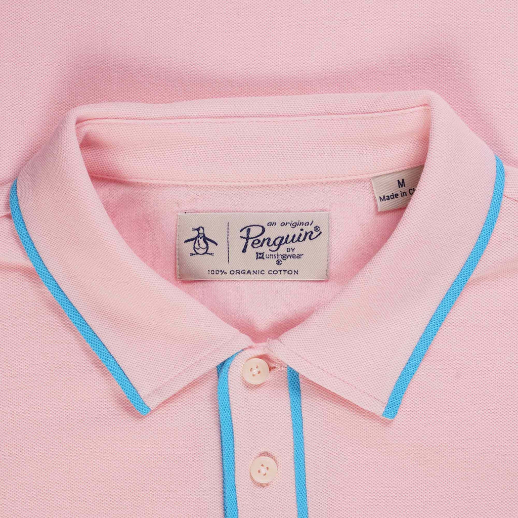 Original Penguin Earl Organic Cotton Polo Shirt - Pink