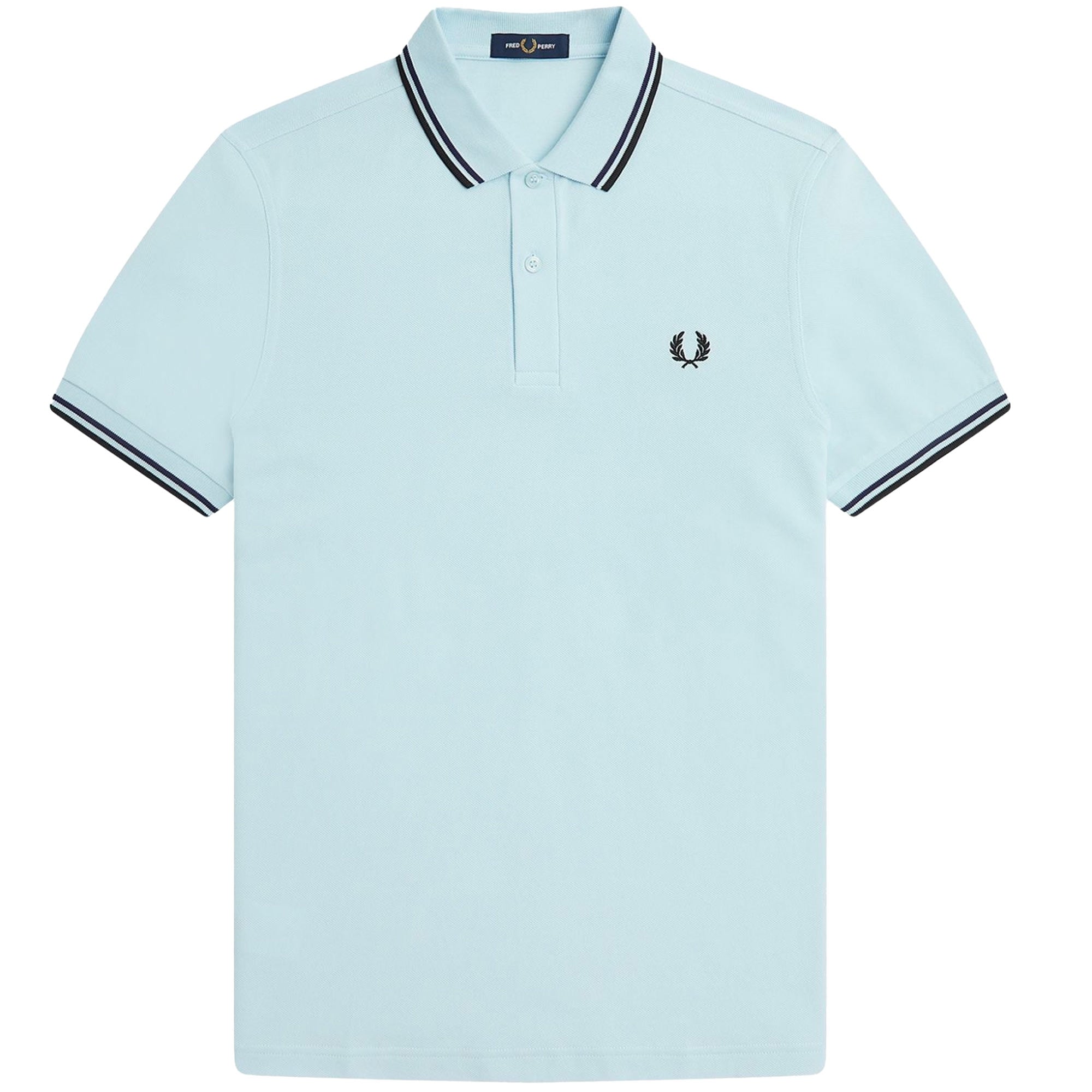 Fred Perry M3600 Twin Tipped Polo Shirt - Light Ice